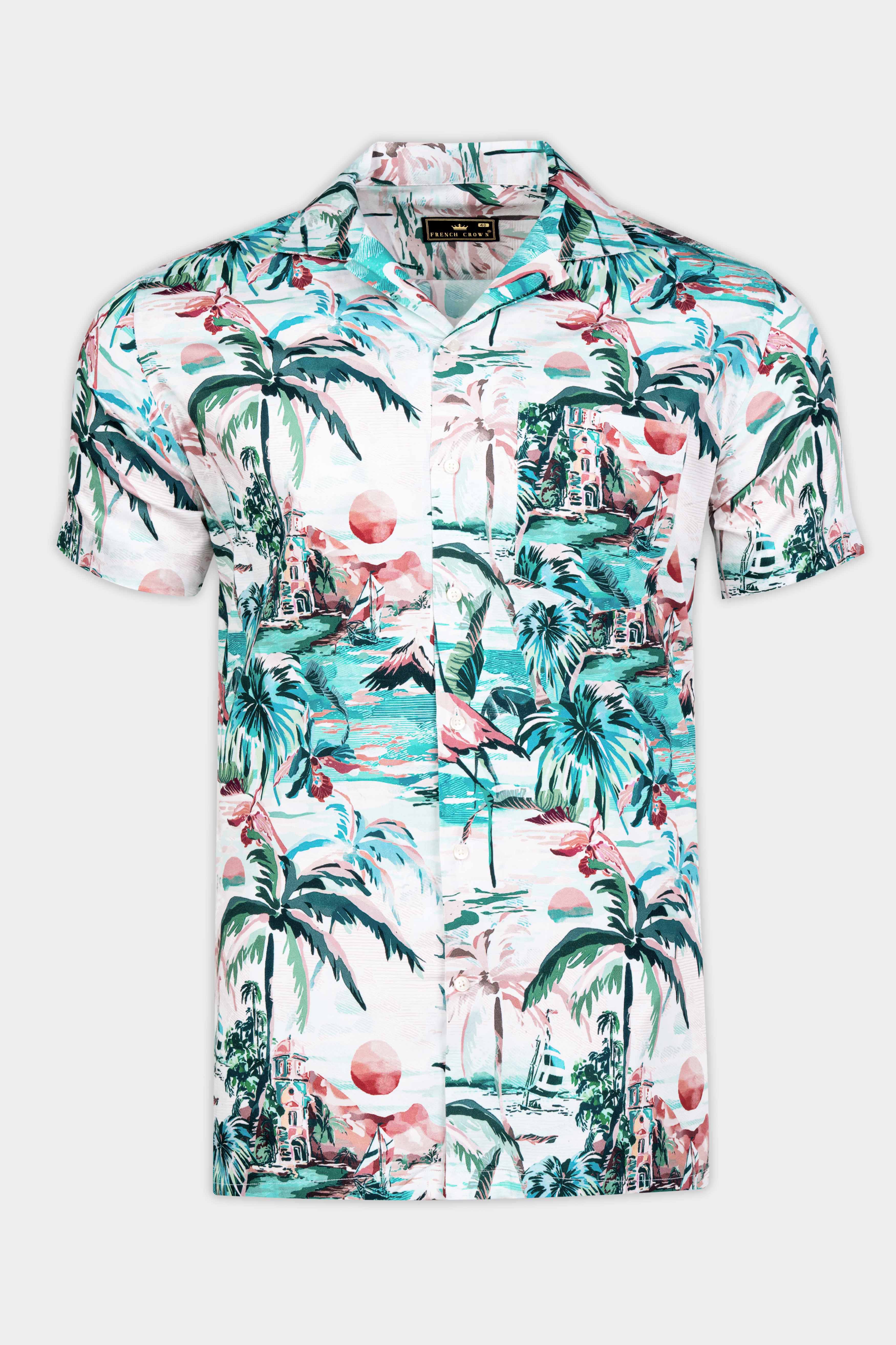 Mens short sale sleeve beach shirts