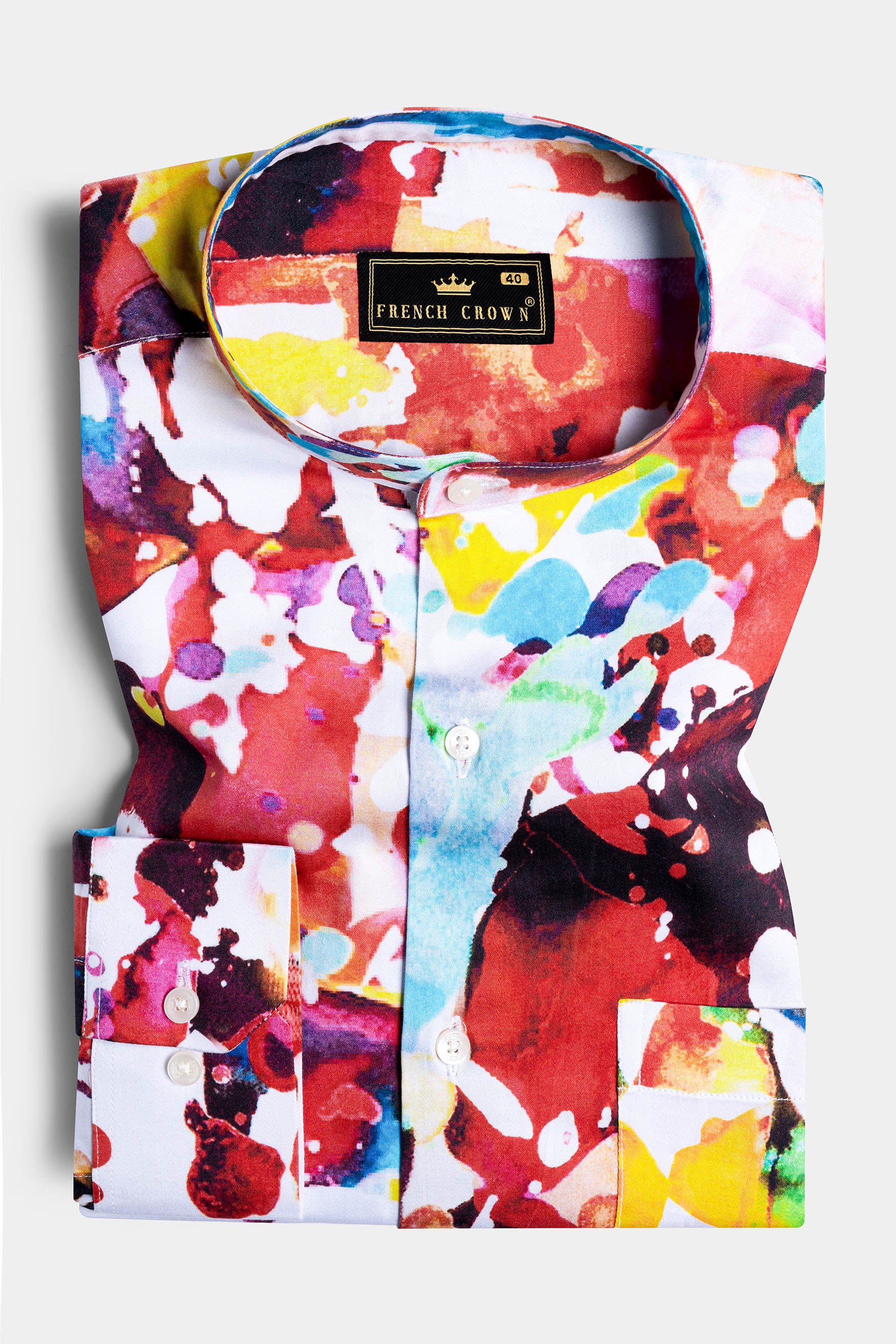 Bright White and Grapefruit Red Multicolour Water Splash Printed Subtle Sheen Super Soft Premium Cotton Designer Shirt 12183-M-38, 12183-M-H-38, 12183-M-39, 12183-M-H-39, 12183-M-40, 12183-M-H-40, 12183-M-42, 12183-M-H-42, 12183-M-44, 12183-M-H-44, 12183-M-46, 12183-M-H-46, 12183-M-48, 12183-M-H-48, 12183-M-50, 12183-M-H-50, 12183-M-52, 12183-M-H-52