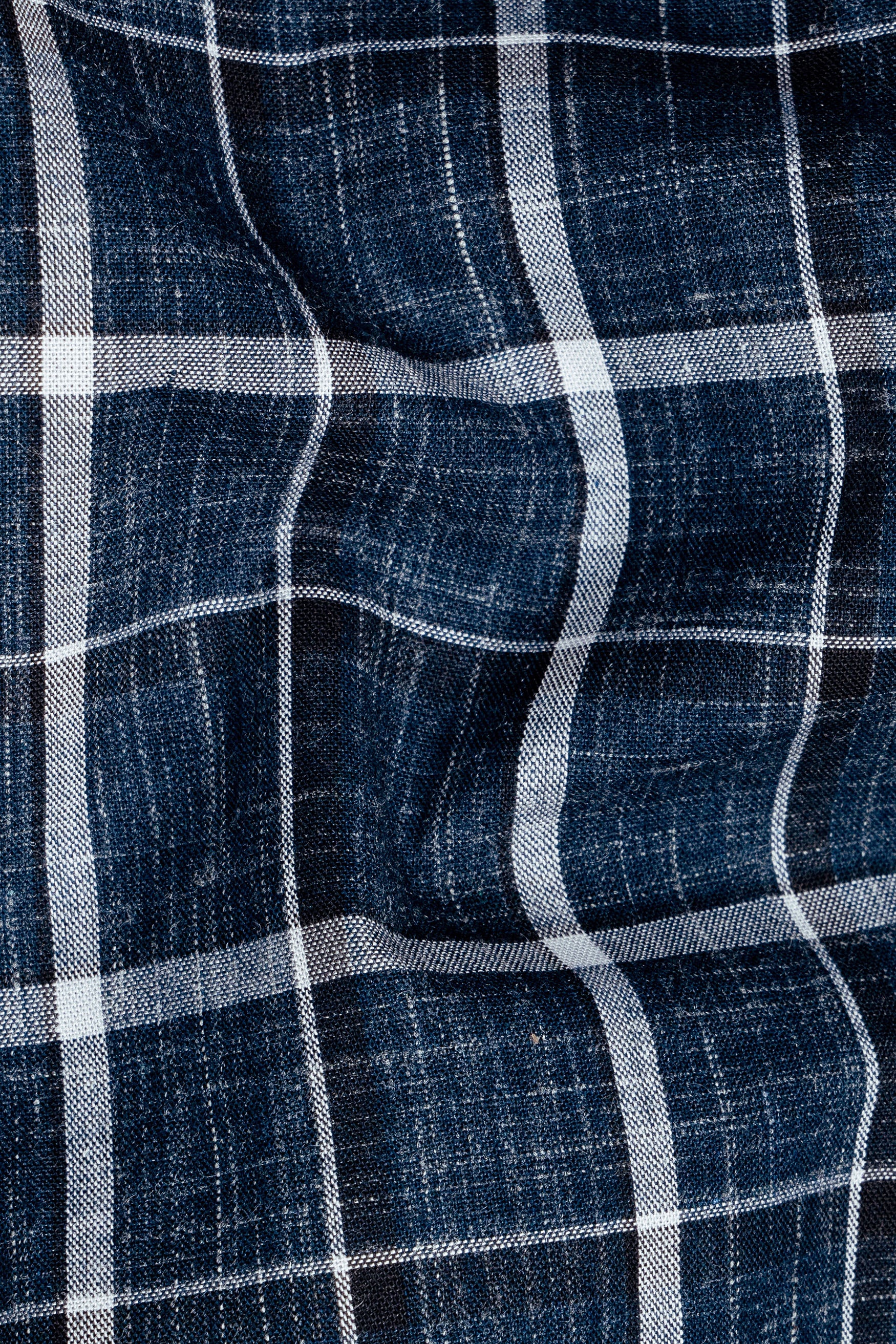 Cloud Burst Blue and Jade Black Formal / Casual Checks-Plaid