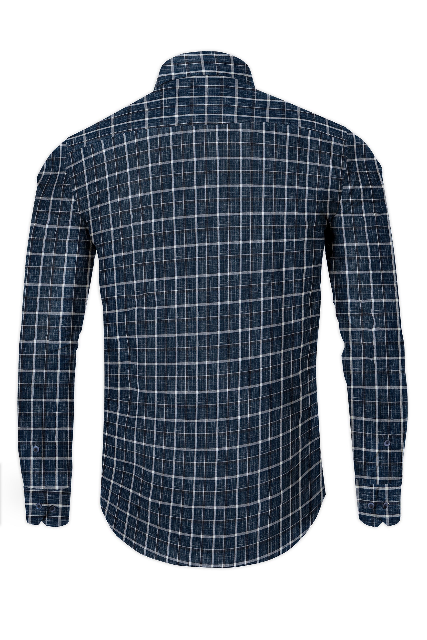 Cloud Burst Blue and Jade Black Formal / Casual Checks-Plaid