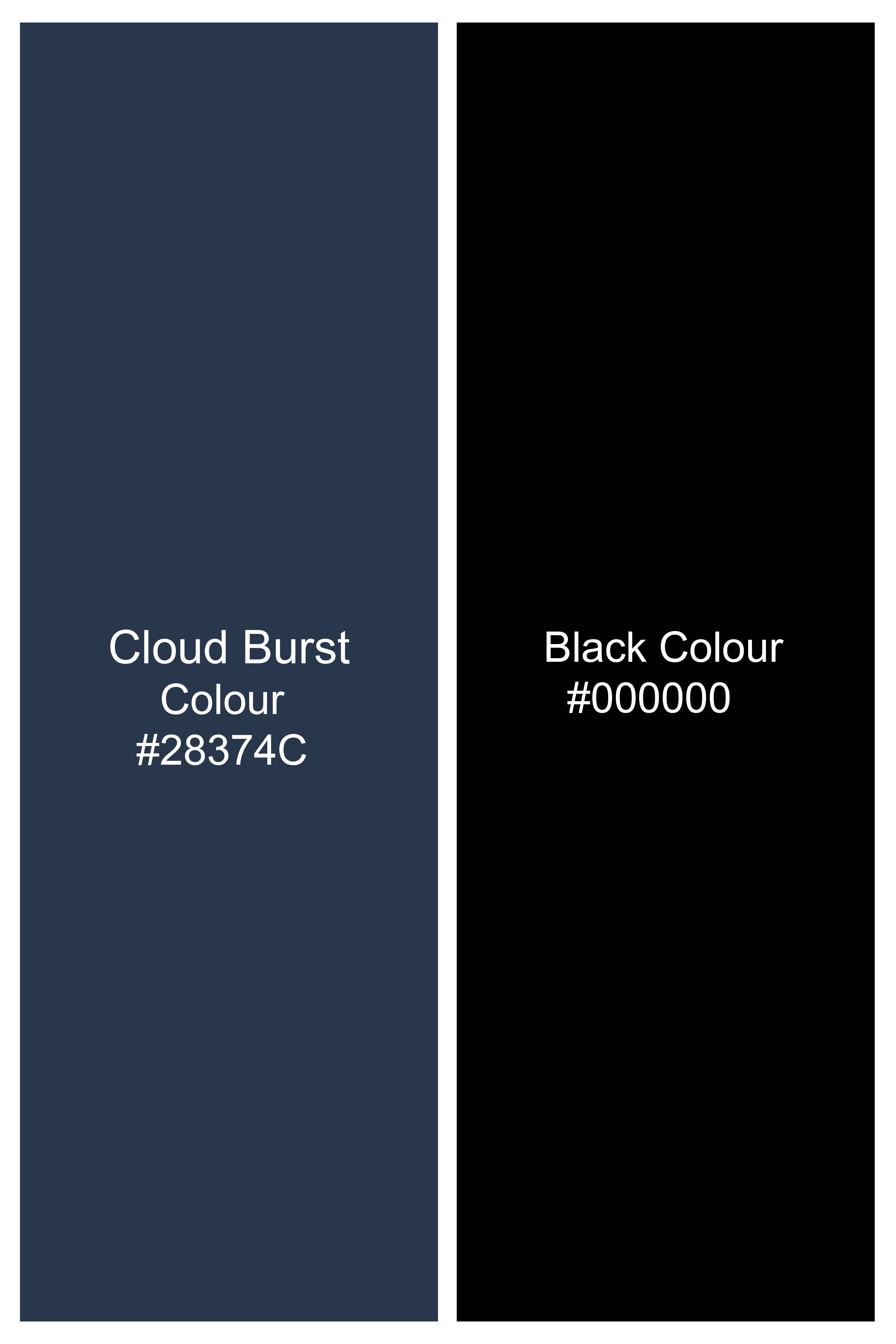 Cloud Burst Blue and Jade Black Plaid Chambray Shirt