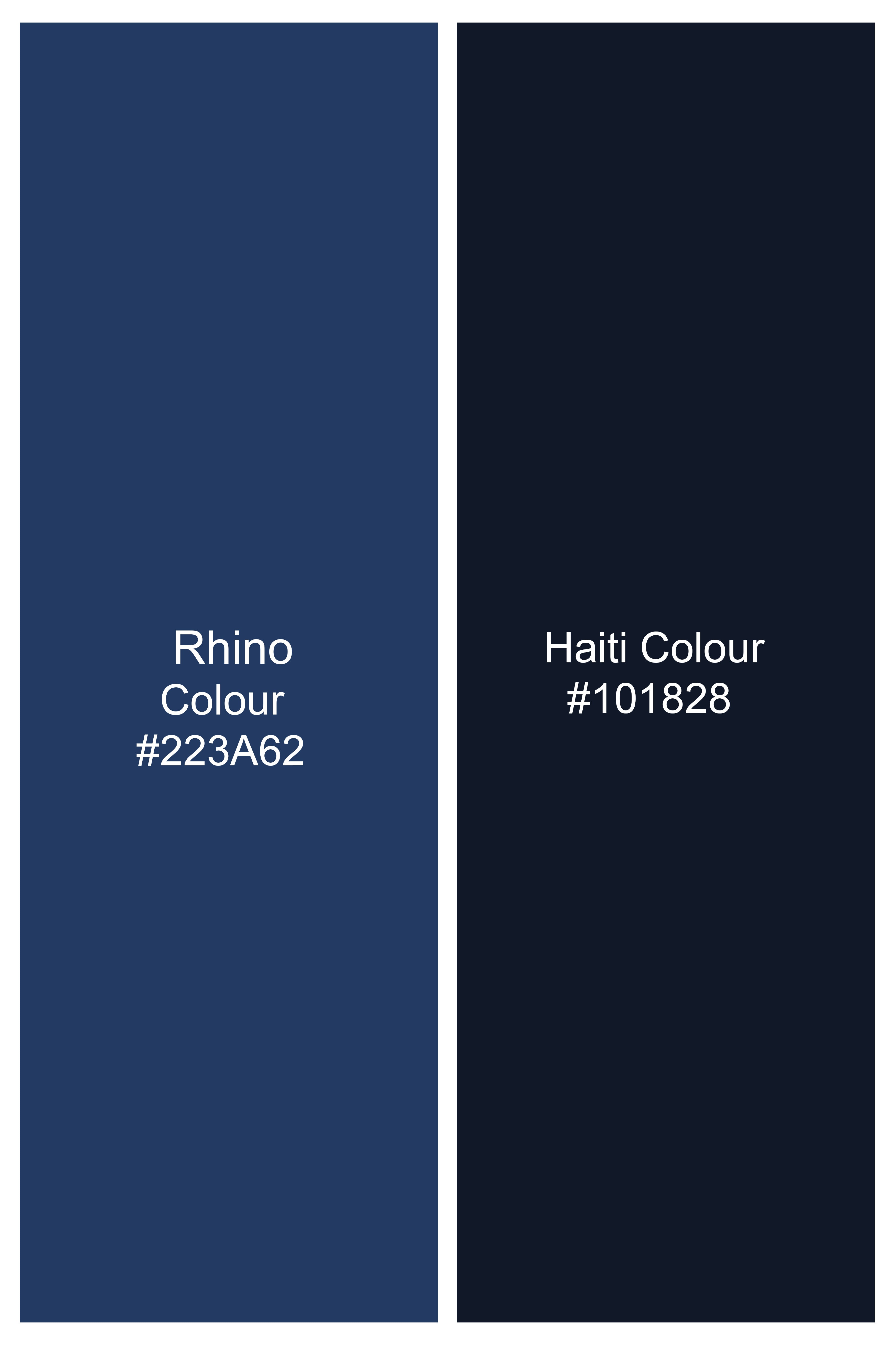 Rhino Blue Luxurious Linen Designer Shirt