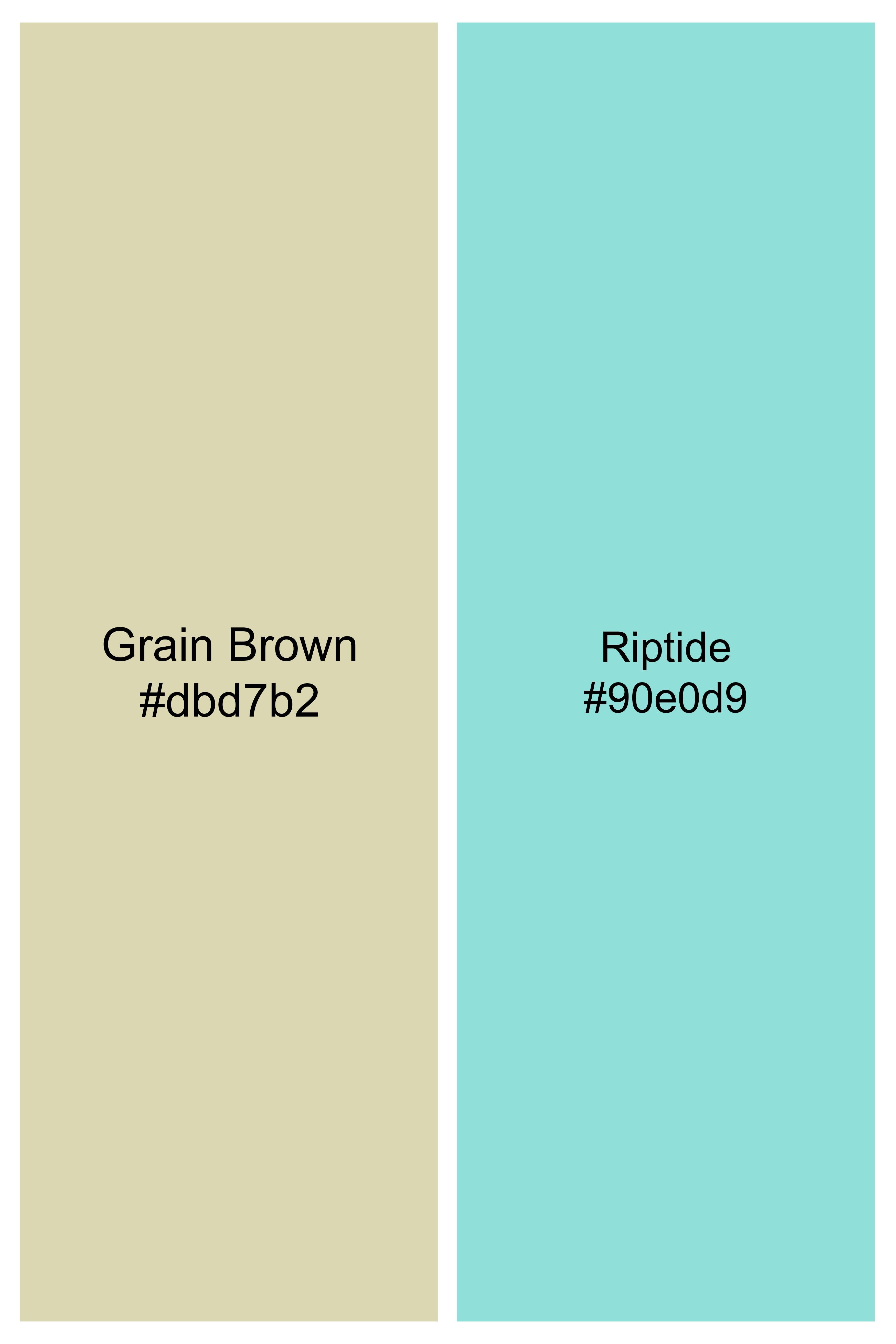 Grain Brown with Blue Plaid Twill Premium Cotton Shirt