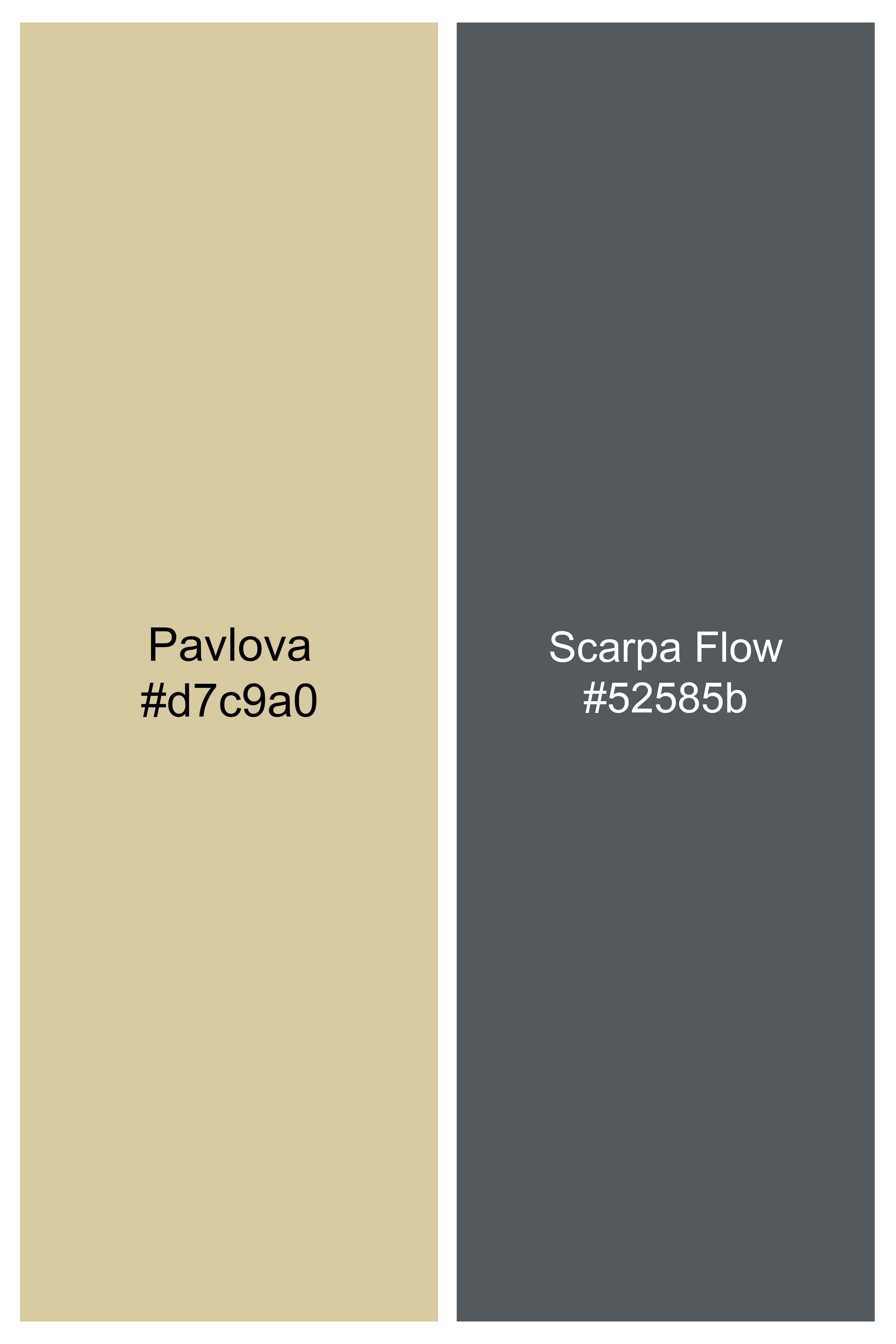 Pavlova brown and Scarpa Gray Checked Luxurious Linen Shirt