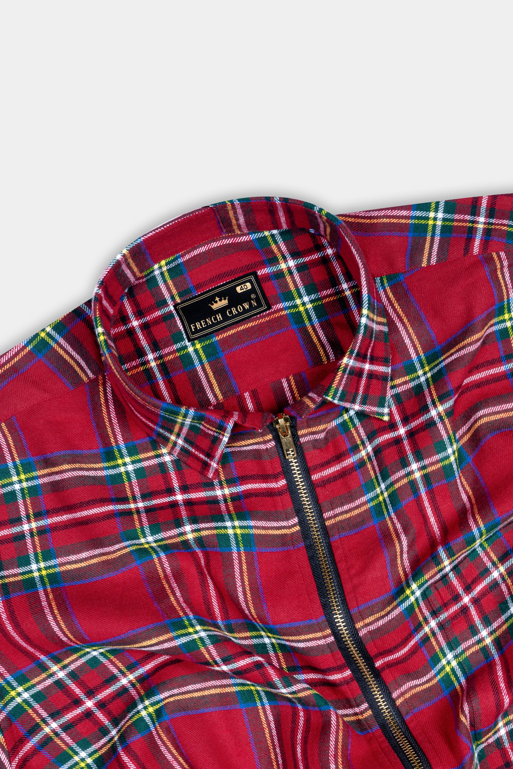 Shiraz Red Multicolour checkered Flannel Overshirt