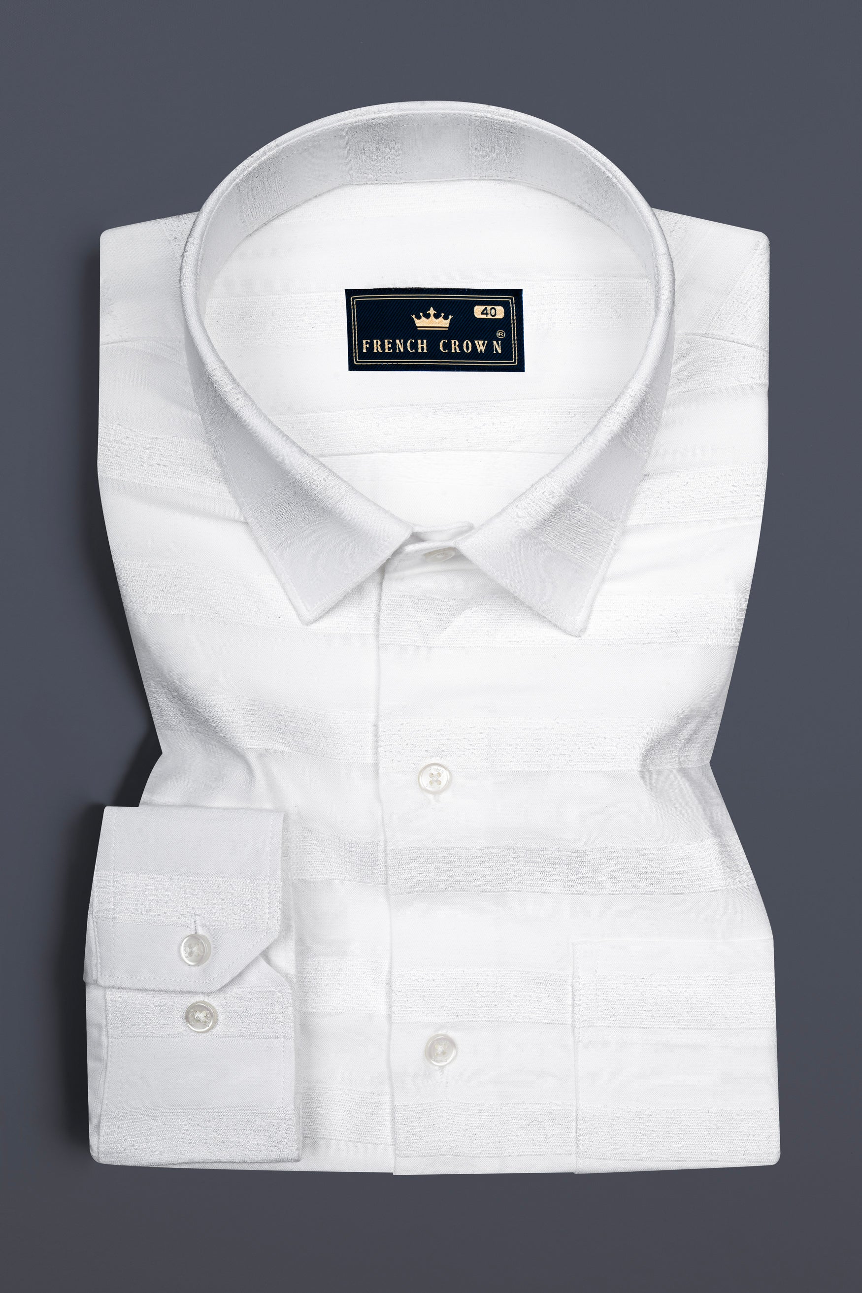 Bright White Dobby Textured Premium Cotton Shirt 12433-38, 12433-H-38, 12433-39, 12433-H-39, 12433-40, 12433-H-40, 12433-42, 12433-H-42, 12433-44, 12433-H-44, 12433-46, 12433-H-46, 12433-48, 12433-H-48, 12433-50, 12433-H-50, 12433-52, 12433-H-52