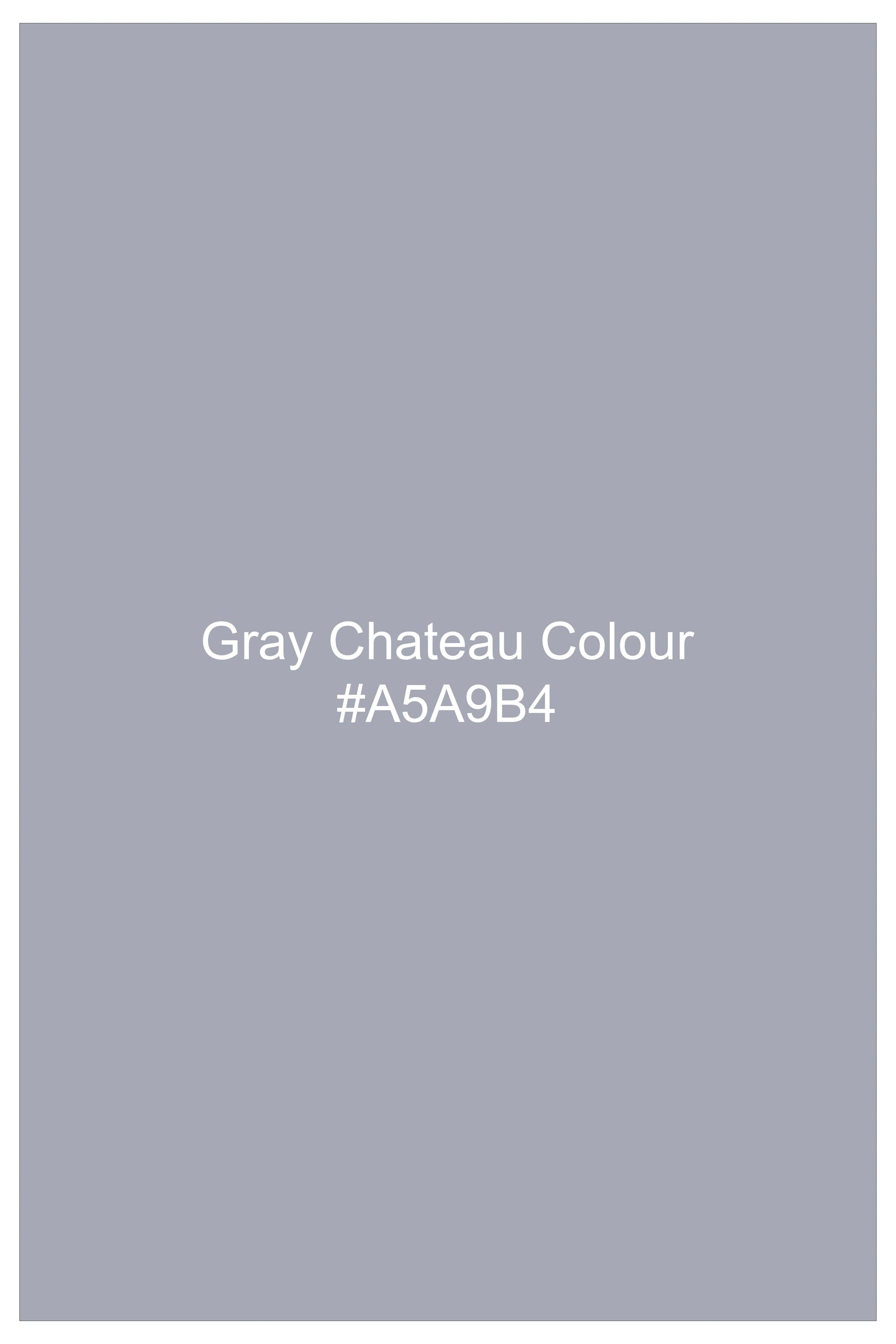 Chateau Gray windowpane Twill Premium Cotton Shirt