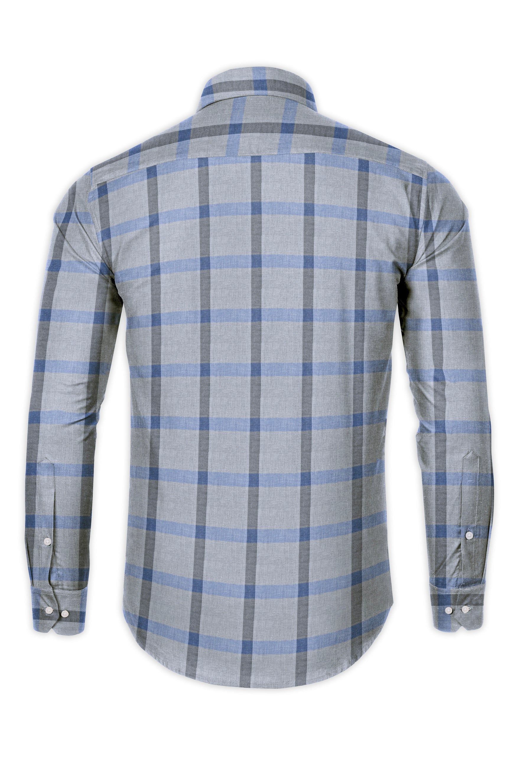 Chateau Gray windowpane Twill Premium Cotton Shirt