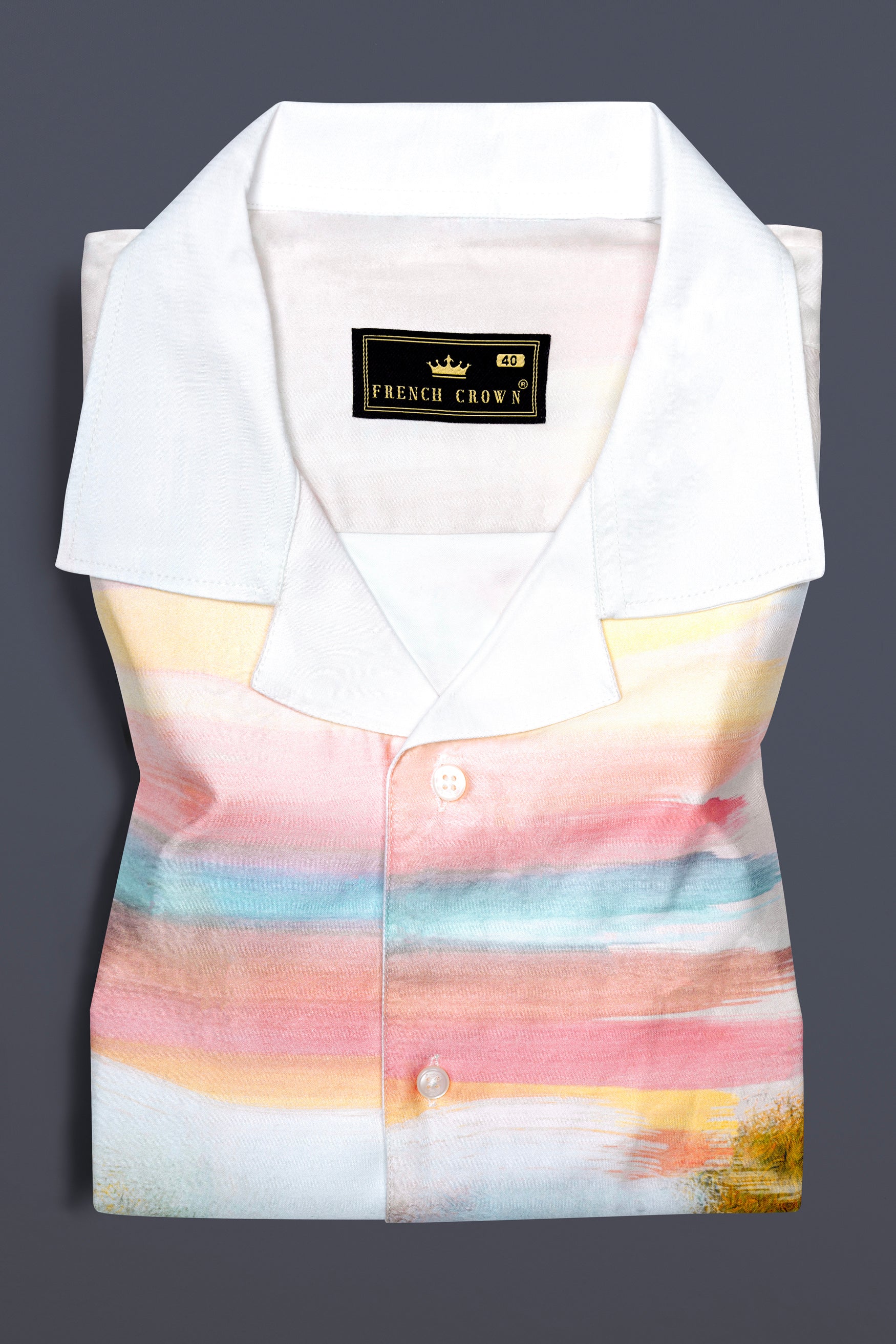 Bright White Digital Printed Super Soft Premium Cotton Shirt