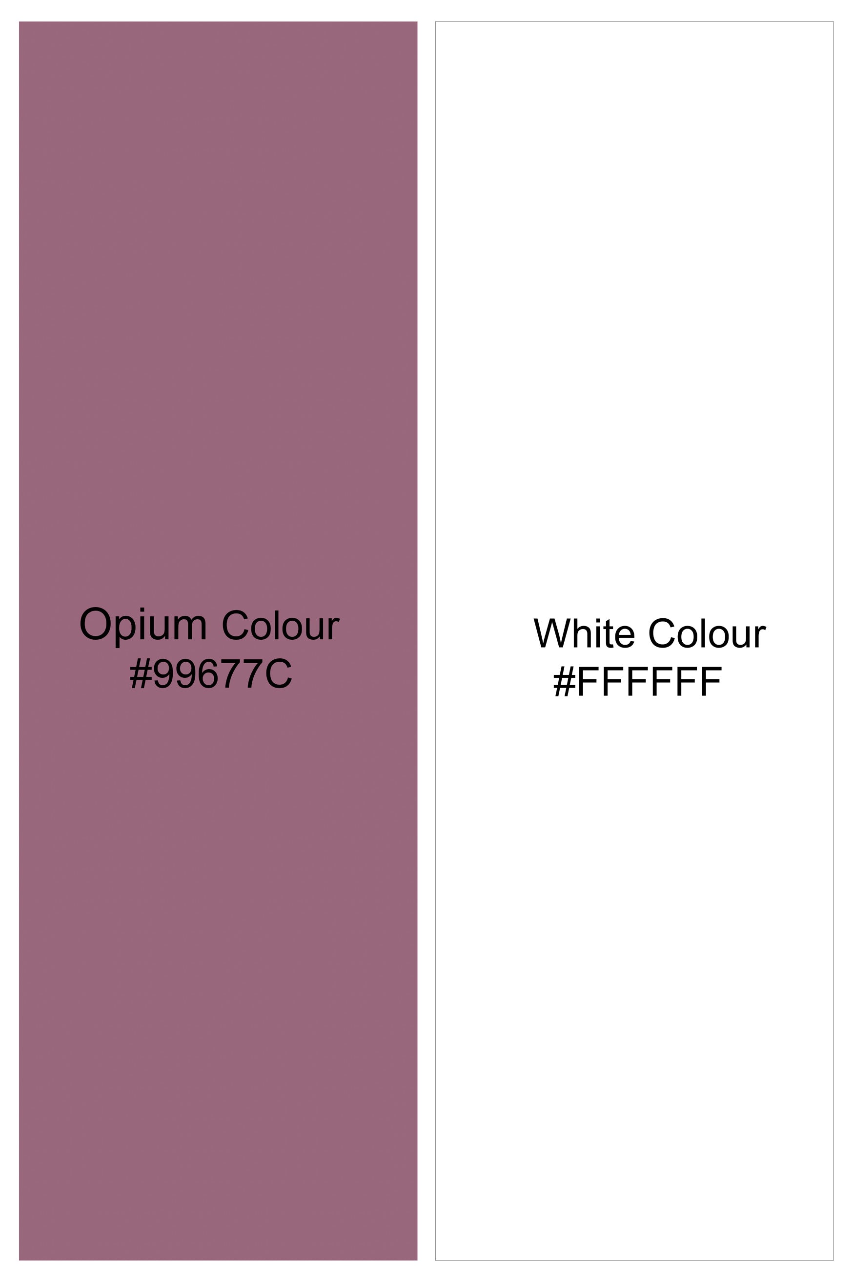 Opium Pink with White Plaid Luxurious Linen Kurta Shirt