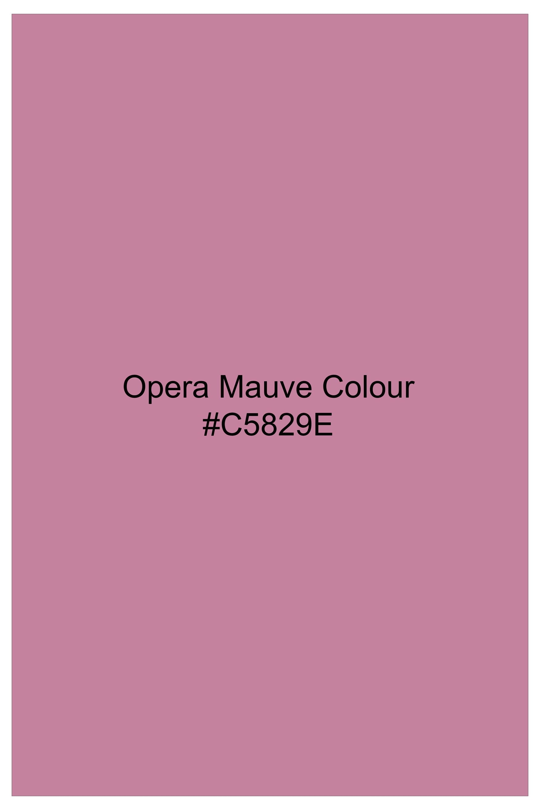 Opera Mauve Pink Flower Printed Chambray Shirt