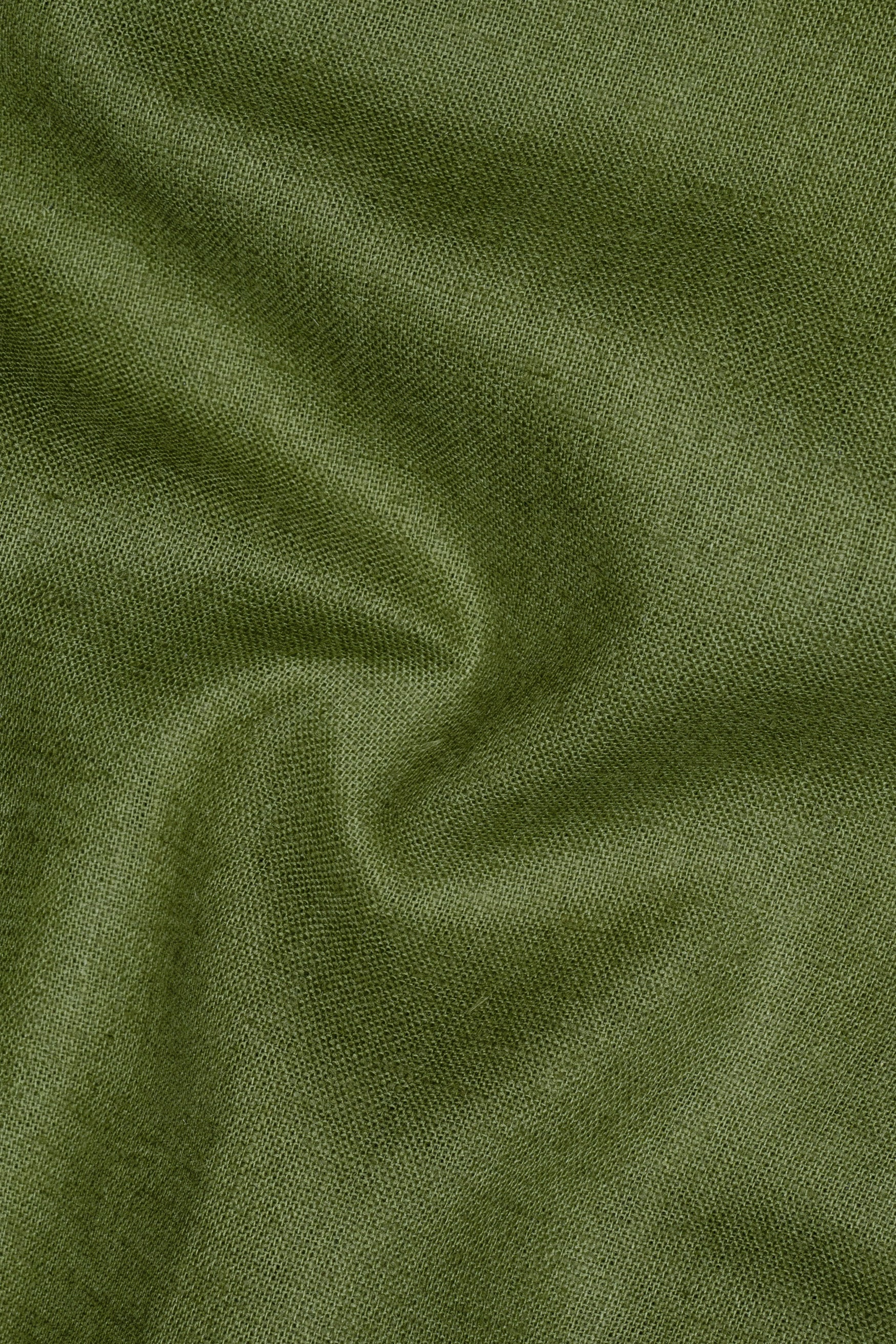 Hemlock Green Textured Luxurious Linen Shirt