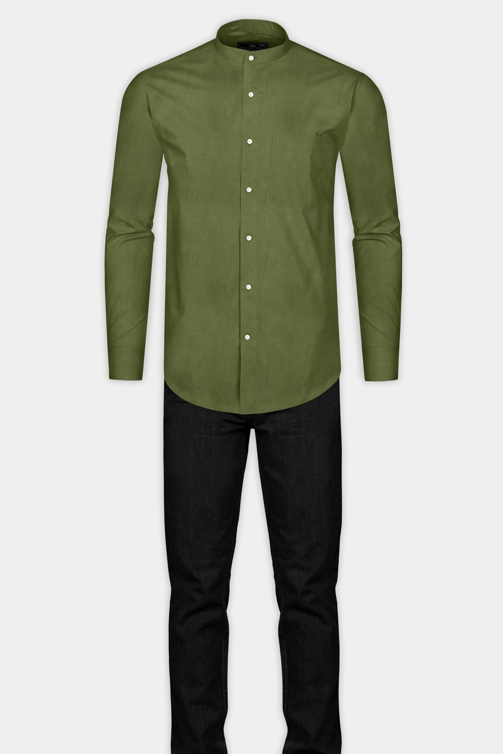 Hemlock Green Textured Luxurious Linen Shirt