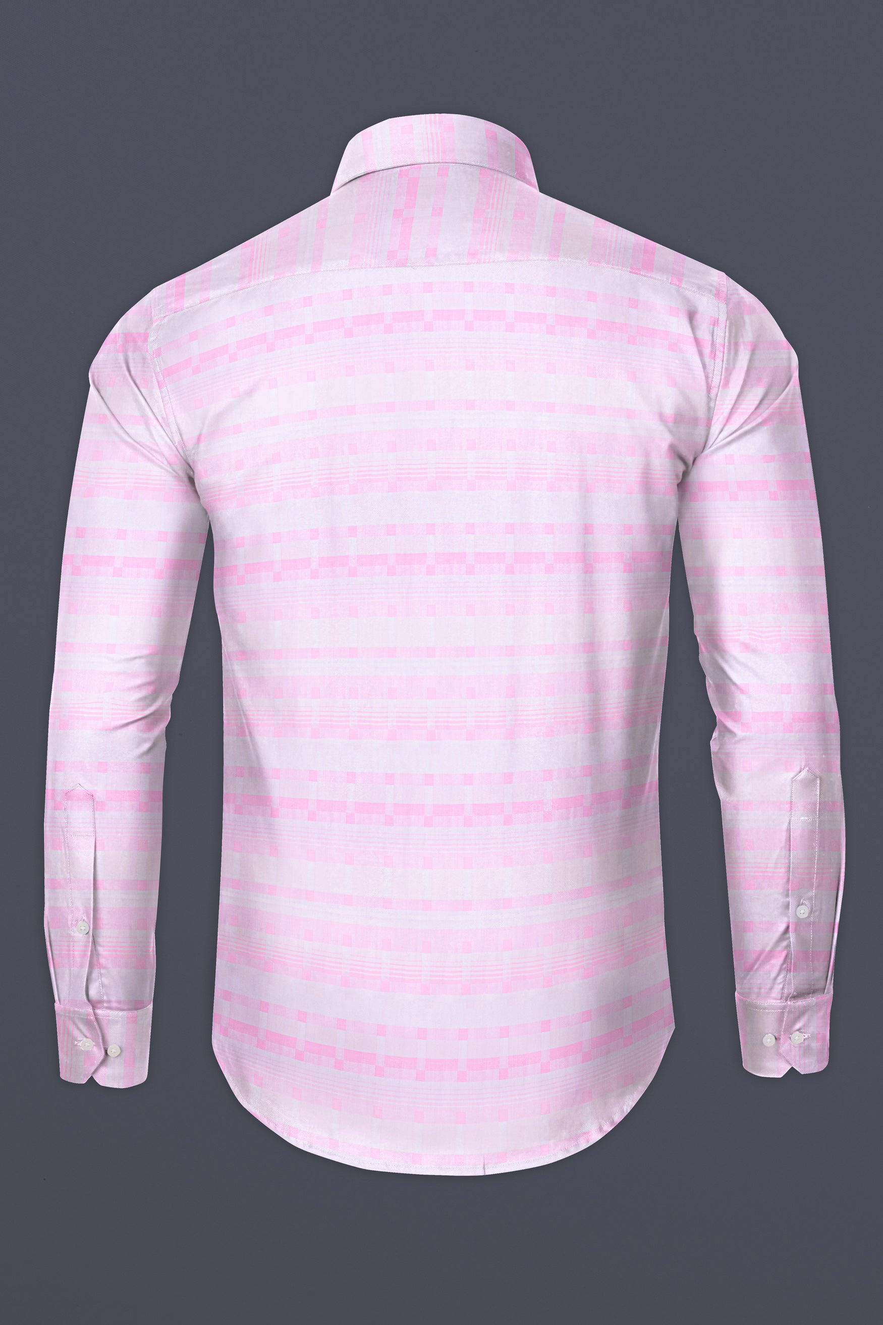 Melanie Pink Jacquard Textured Premium Giza Cotton Shirt