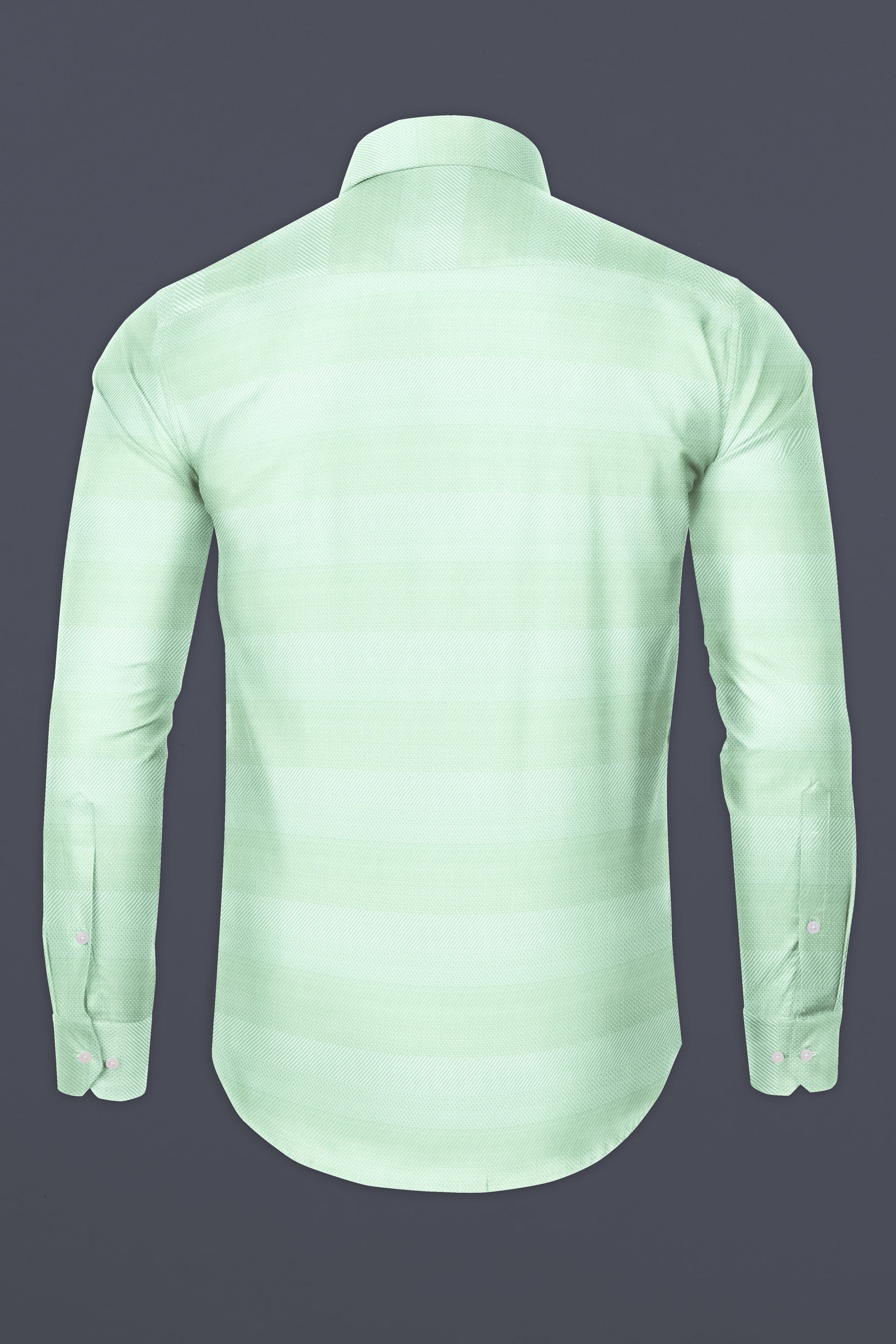 Jagged Ice Green Heavyweight Dobby Textured Premium Giza Cotton Shirt