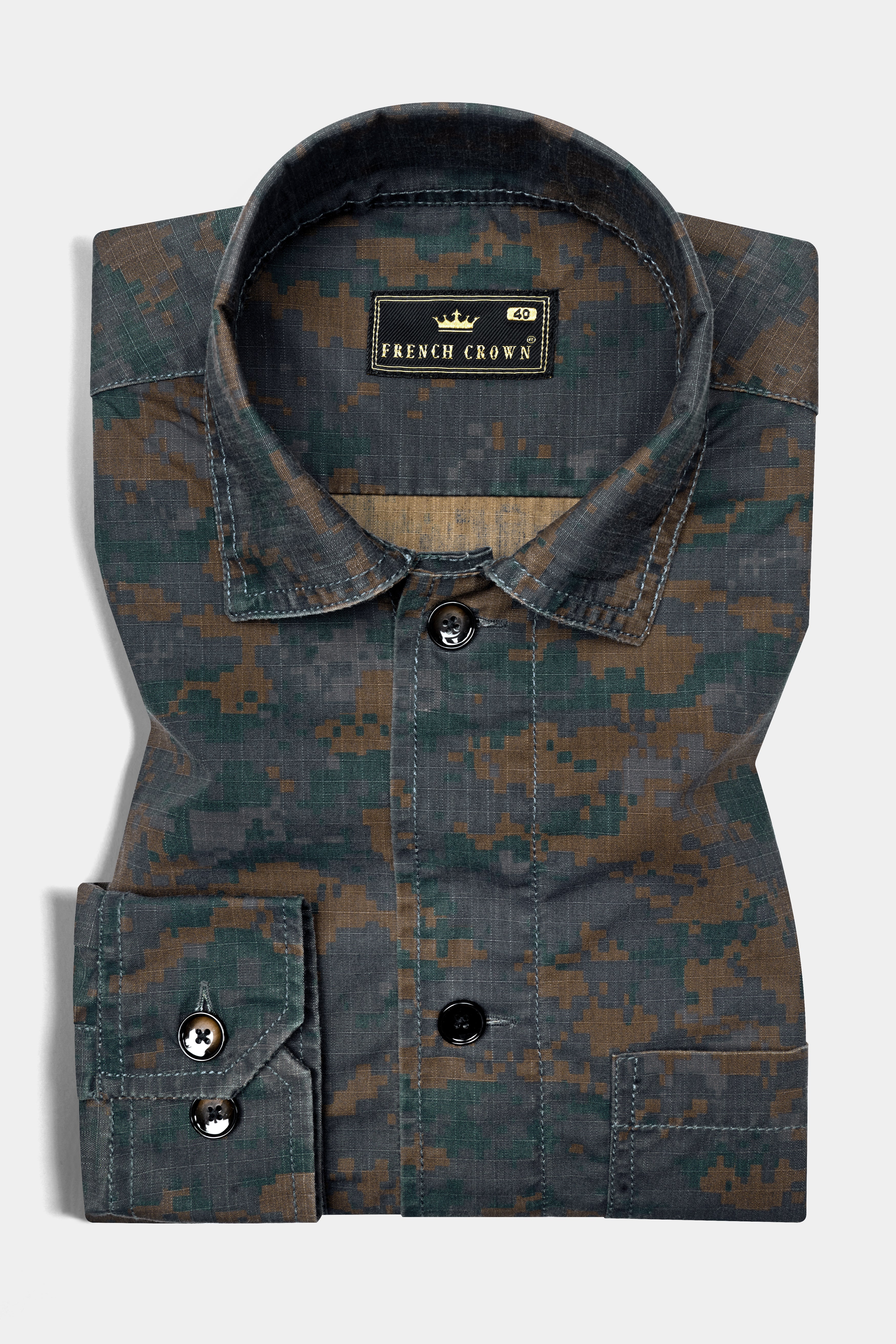 Charade Gray with Irish Brown Printed Heavy weight Oxford Shirt 12660-BLK-P737-38, 12660-BLK-P737-H-38, 12660-BLK-P737-39, 12660-BLK-P737-H-39, 12660-BLK-P737-40, 12660-BLK-P737-H-40, 12660-BLK-P737-42, 12660-BLK-P737-H-42, 12660-BLK-P737-44, 12660-BLK-P737-H-44, 12660-BLK-P737-46, 12660-BLK-P737-H-46, 12660-BLK-P737-48, 12660-BLK-P737-H-48, 12660-BLK-P737-50, 12660-BLK-P737-H-50, 12660-BLK-P737-52, 12660-BLK-P737-H-52