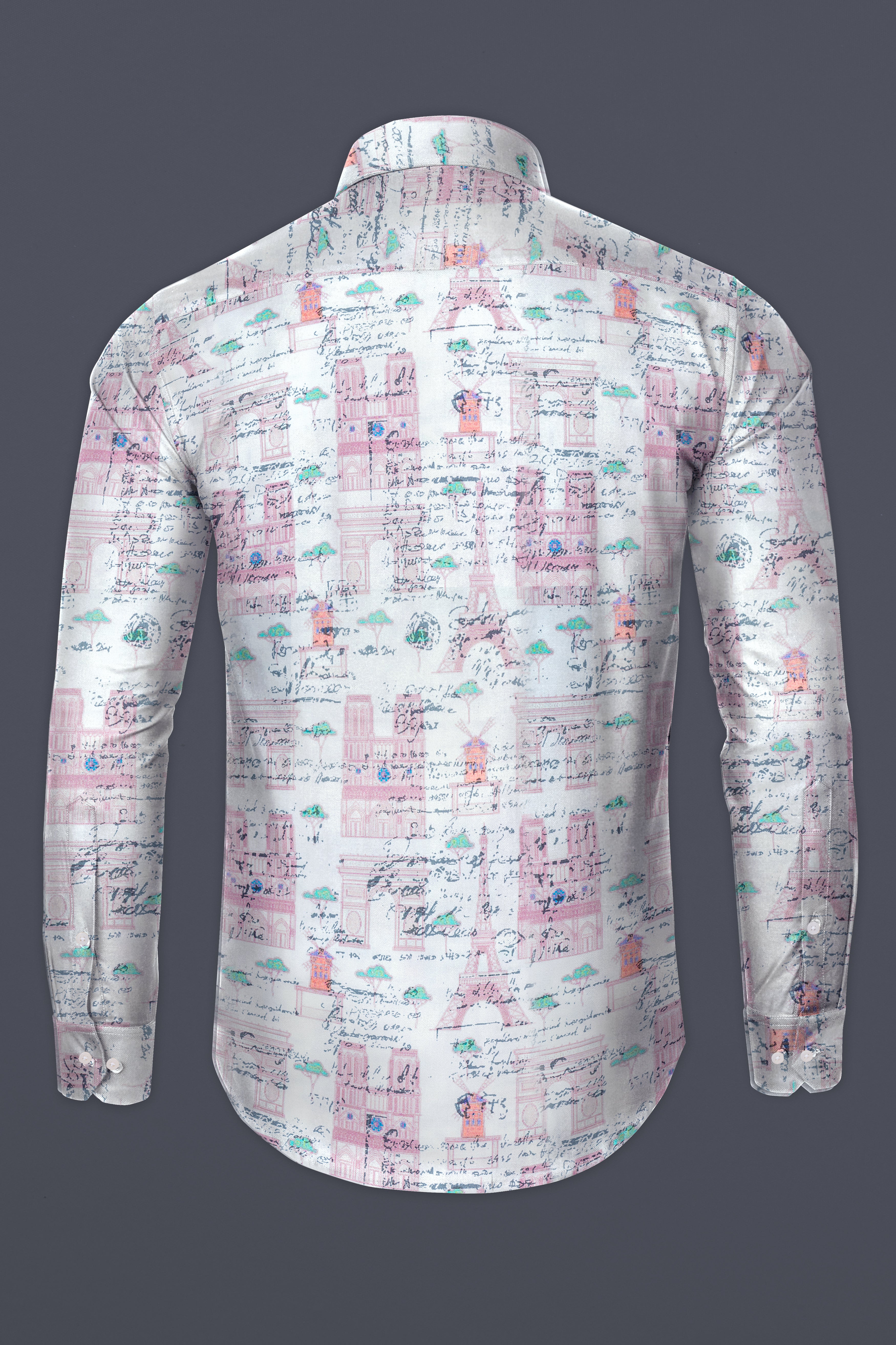 Bright white Multicolor City Printed Super Soft Premium Cotton Shirt 12708-38, 12708-H-38, 12708-39, 12708-H-39, 12708-40, 12708-H-40, 12708-42, 12708-H-42, 12708-44, 12708-H-44, 12708-46, 12708-H-46, 12708-48, 12708-H-48, 12708-50, 12708-H-50, 12708-52, 12708-H-52