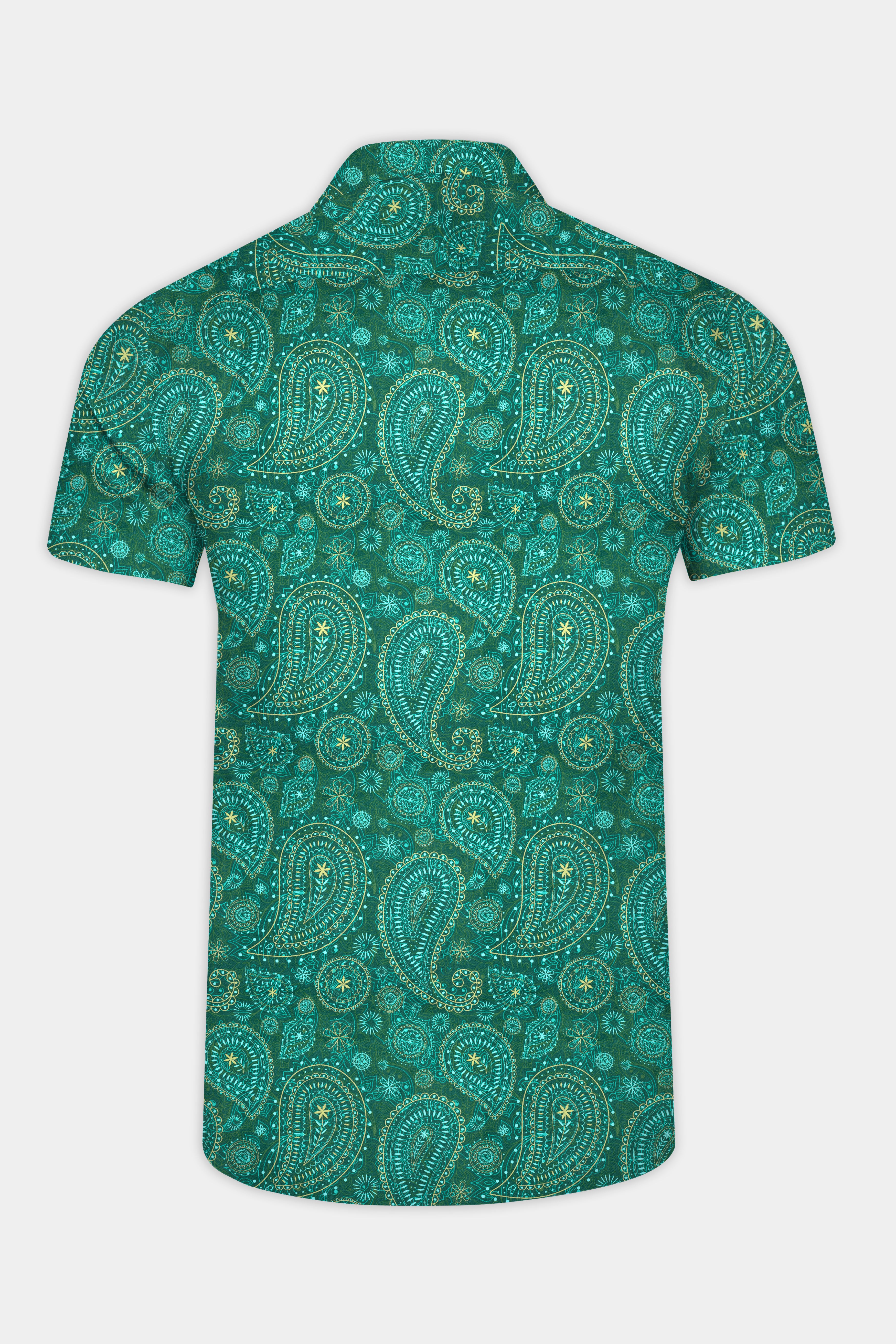 Viridian Green Paisley Printed Super Soft Premium Cotton Shirt 12738-CC-BLK-SS-38, 12738-CC-BLK-SS-H-38, 12738-CC-BLK-SS-39, 12738-CC-BLK-SS-H-39, 12738-CC-BLK-SS-40, 12738-CC-BLK-SS-H-40, 12738-CC-BLK-SS-42, 12738-CC-BLK-SS-H-42, 12738-CC-BLK-SS-44, 12738-CC-BLK-SS-H-44, 12738-CC-BLK-SS-46, 12738-CC-BLK-SS-H-46, 12738-CC-BLK-SS-48, 12738-CC-BLK-SS-H-48, 12738-CC-BLK-SS-50, 12738-CC-BLK-SS-H-50, 12738-CC-BLK-SS-52, 12738-CC-BLK-SS-H-52