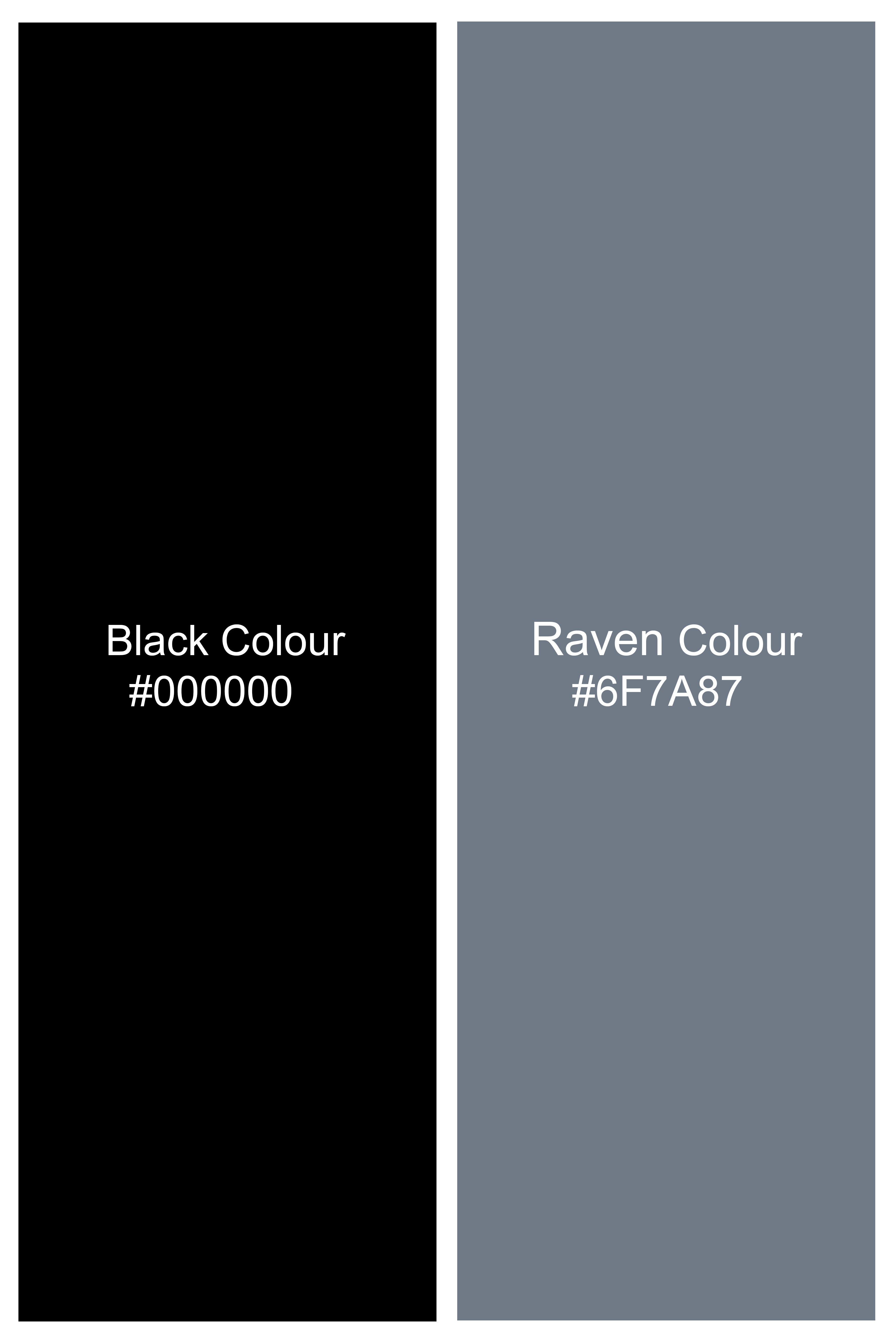 Jade Black with Raven Gray Plaid Twill Cotton Shirt