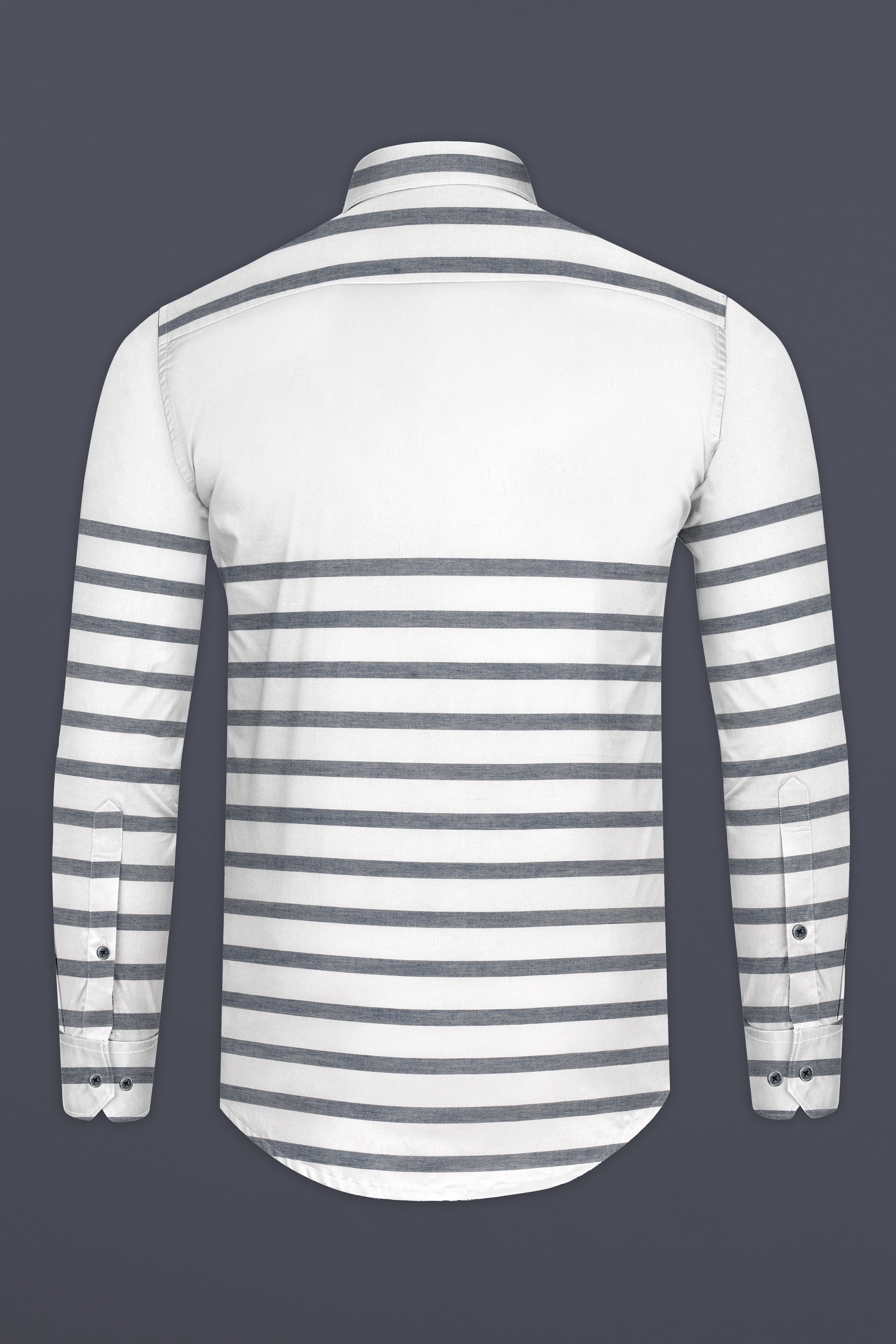 Bright White with Gravel Gray Horizontal Striped Twill Cotton Shirt 12759-BLK-38, 12759-BLK-H-38, 12759-BLK-39, 12759-BLK-H-39, 12759-BLK-40, 12759-BLK-H-40, 12759-BLK-42, 12759-BLK-H-42, 12759-BLK-44, 12759-BLK-H-44, 12759-BLK-46, 12759-BLK-H-46, 12759-BLK-48, 12759-BLK-H-48, 12759-BLK-50, 12759-BLK-H-50, 12759-BLK-52, 12759-BLK-H-52