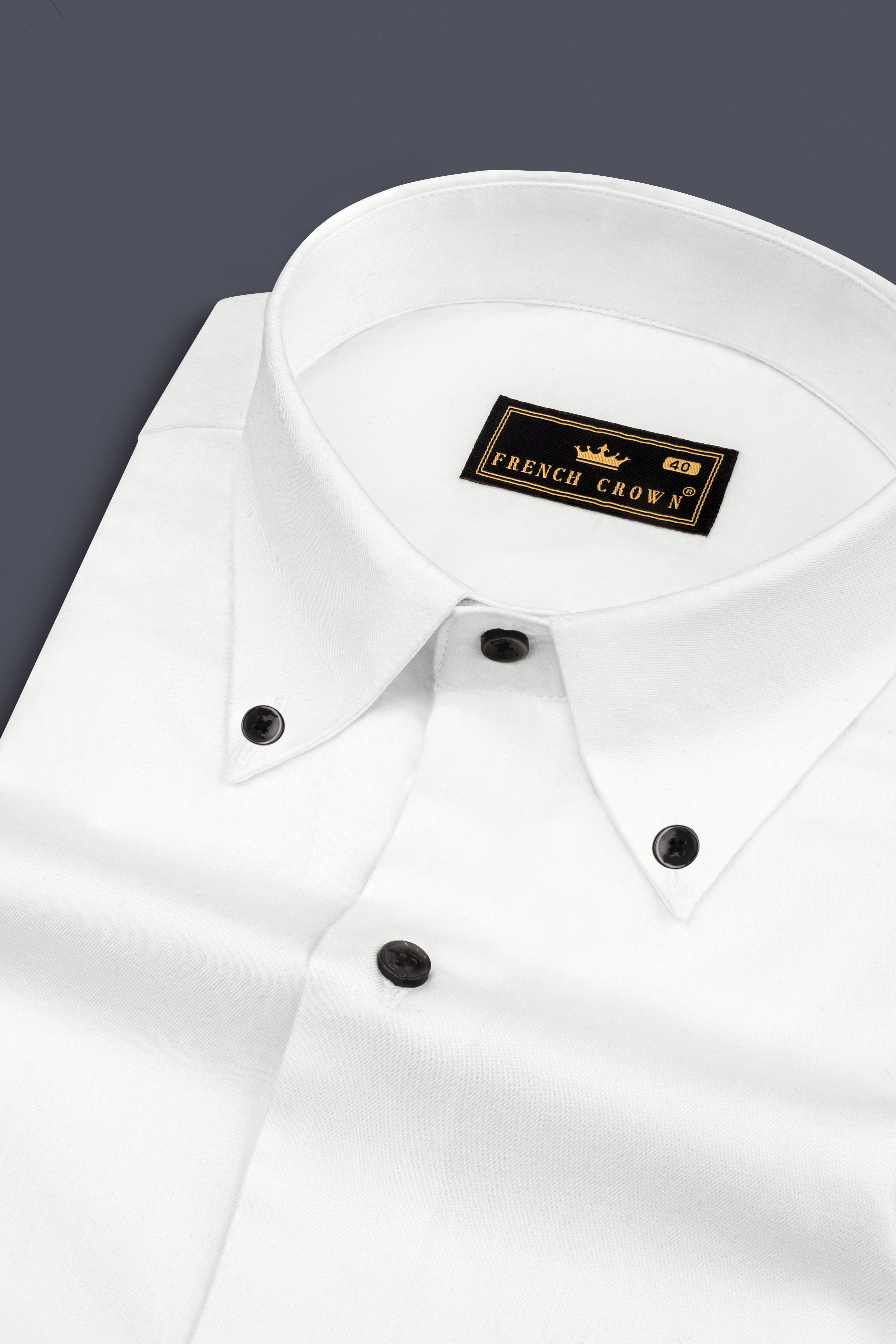 Bright White Soft Twill Giza Cotton Shirt