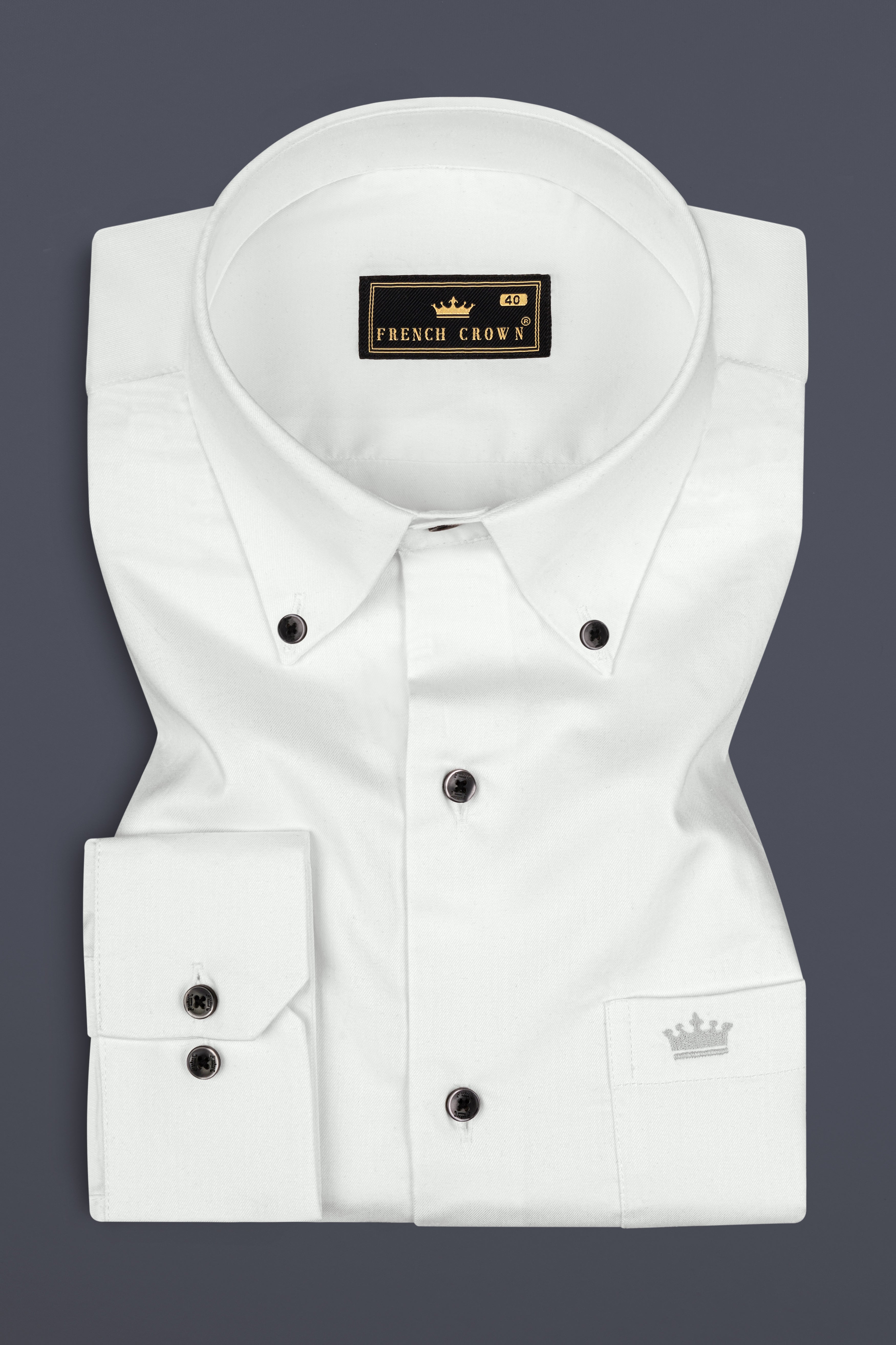 Bright White Soft Twill Giza Cotton Shirt