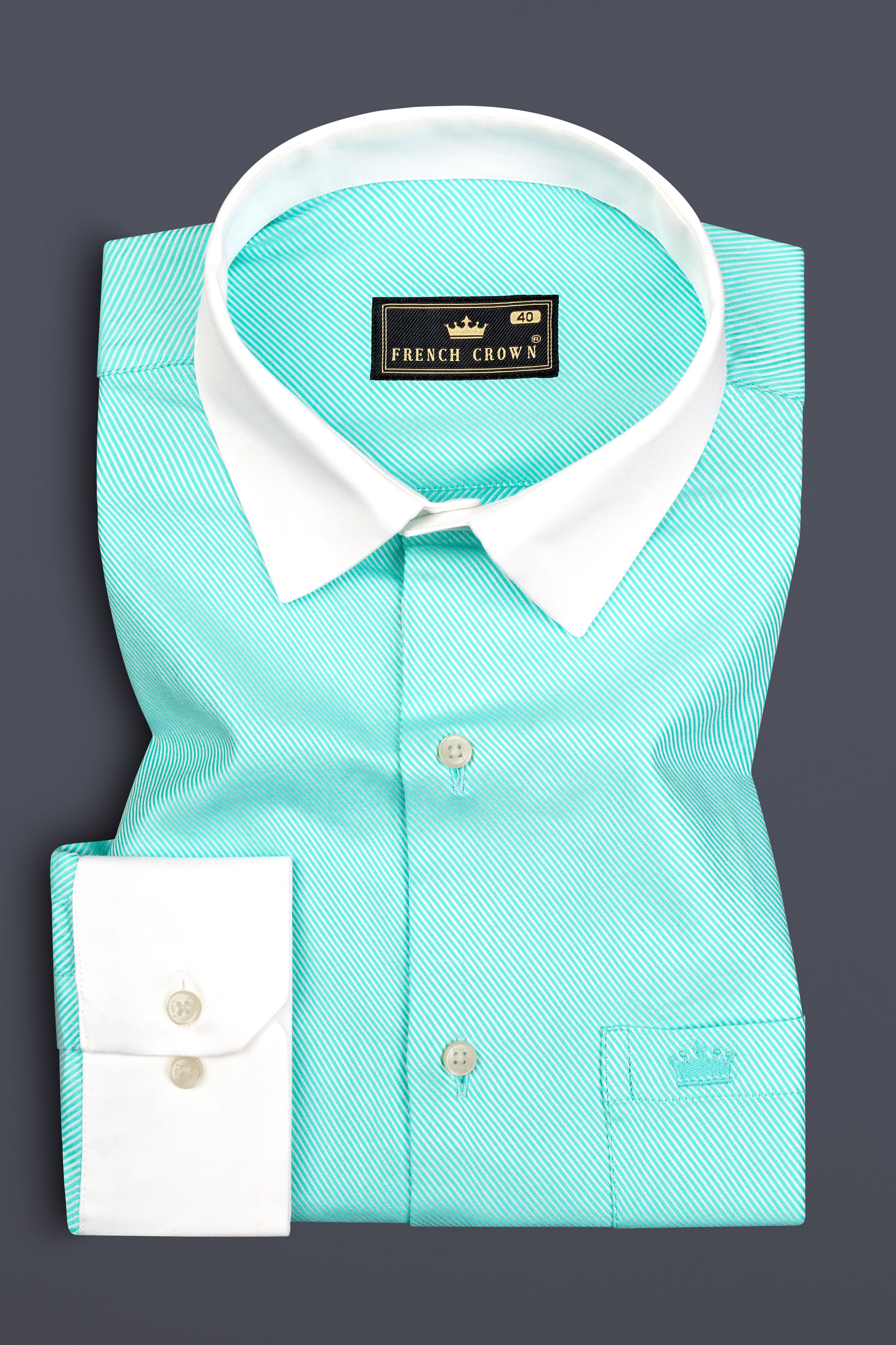 Seafoam Blue Jacquard Textured Premium Cotton Shirt 12763-WCC-38, 12763-WCC-H-38, 12763-WCC-39, 12763-WCC-H-39, 12763-WCC-40, 12763-WCC-H-40, 12763-WCC-42, 12763-WCC-H-42, 12763-WCC-44, 12763-WCC-H-44, 12763-WCC-46, 12763-WCC-H-46, 12763-WCC-48, 12763-WCC-H-48, 12763-WCC-50, 12763-WCC-H-50, 12763-WCC-52, 12763-WCC-H-52