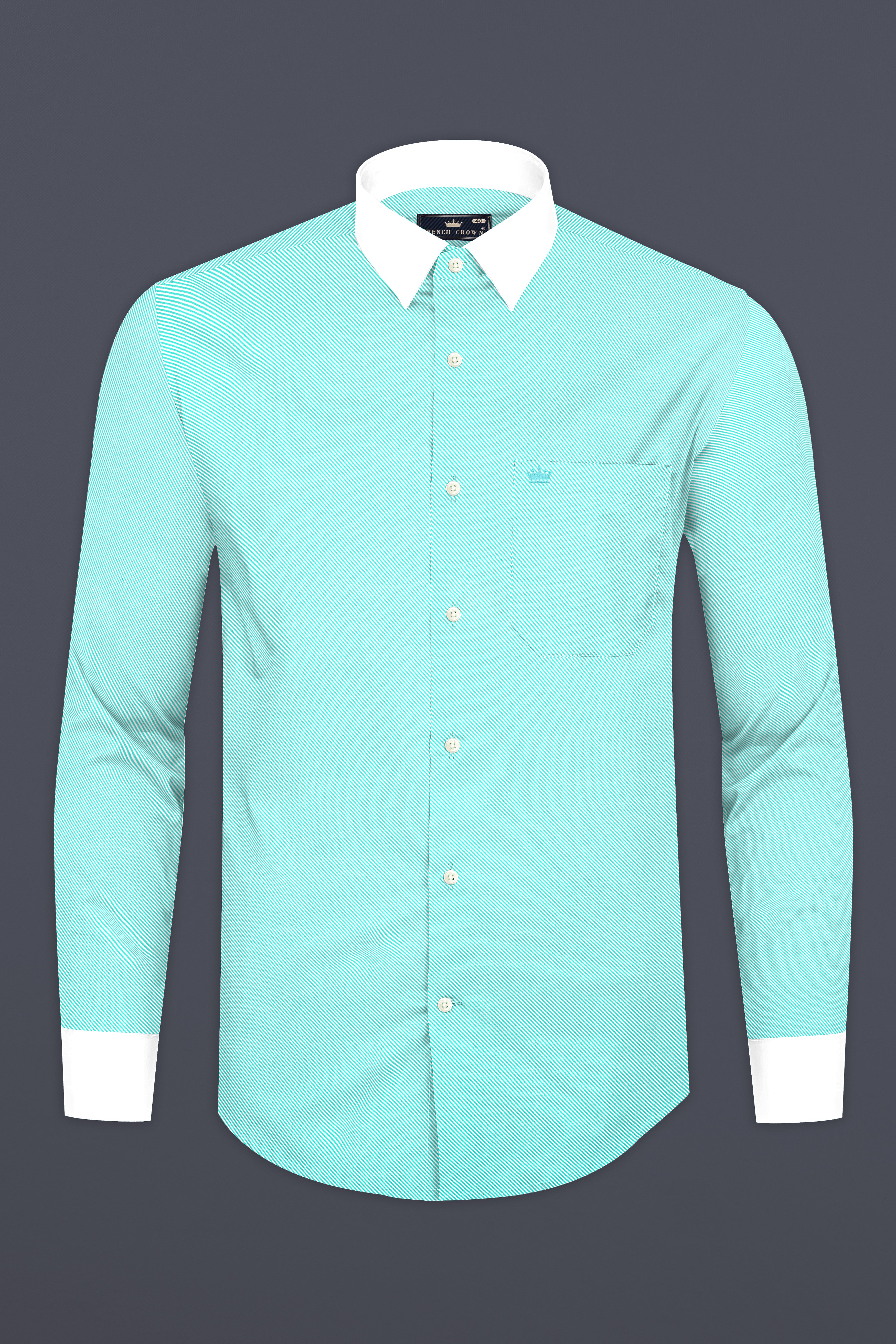 Seafoam Blue Jacquard Textured Premium Cotton Shirt 12763-WCC-38, 12763-WCC-H-38, 12763-WCC-39, 12763-WCC-H-39, 12763-WCC-40, 12763-WCC-H-40, 12763-WCC-42, 12763-WCC-H-42, 12763-WCC-44, 12763-WCC-H-44, 12763-WCC-46, 12763-WCC-H-46, 12763-WCC-48, 12763-WCC-H-48, 12763-WCC-50, 12763-WCC-H-50, 12763-WCC-52, 12763-WCC-H-52