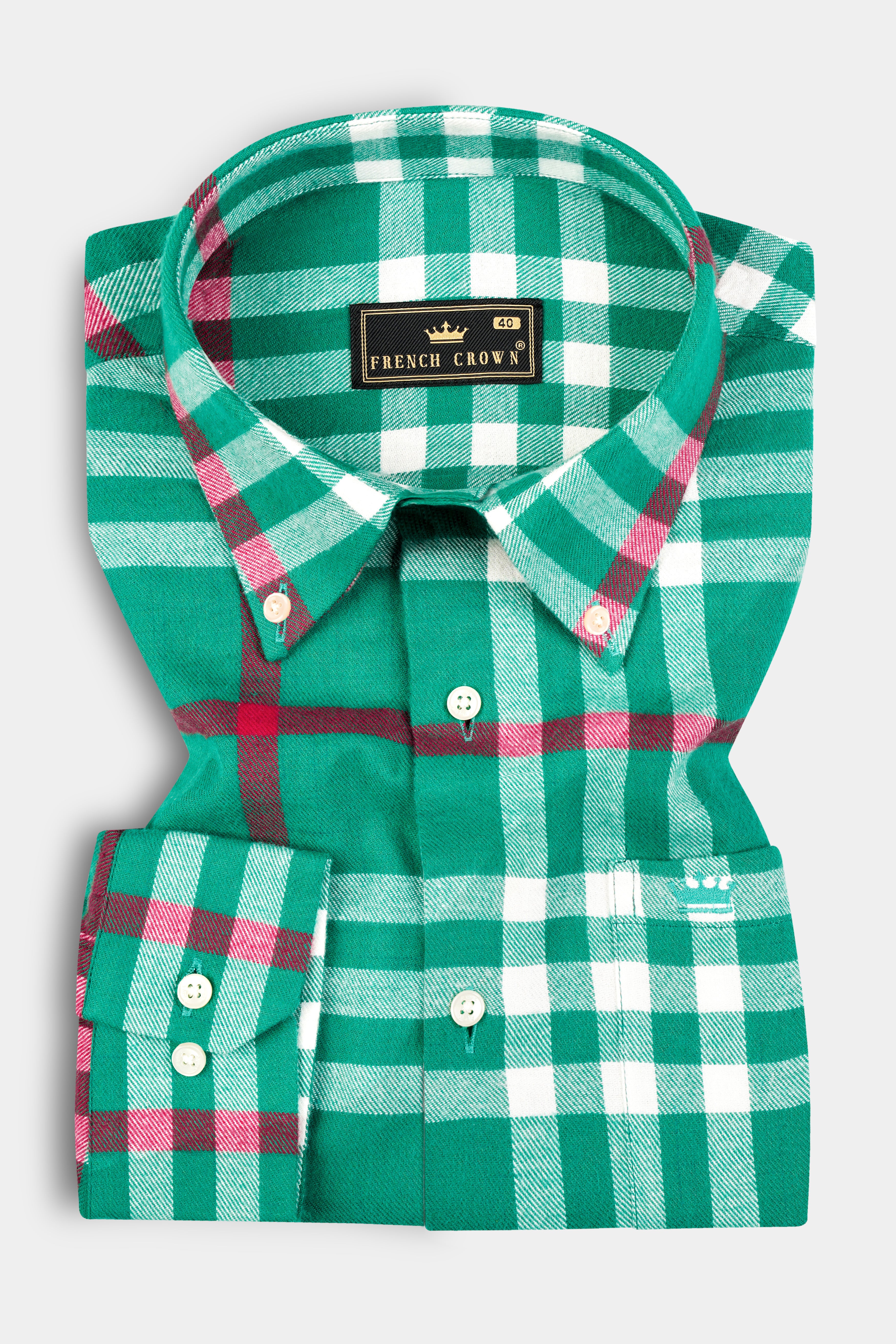 Aquamarine Green and Shiraz Red Plaid Flannel Shirt 12767-BD-38, 12767-BD-H-38, 12767-BD-39, 12767-BD-H-39, 12767-BD-40, 12767-BD-H-40, 12767-BD-42, 12767-BD-H-42, 12767-BD-44, 12767-BD-H-44, 12767-BD-46, 12767-BD-H-46, 12767-BD-48, 12767-BD-H-48, 12767-BD-50, 12767-BD-H-50, 12767-BD-52, 12767-BD-H-52