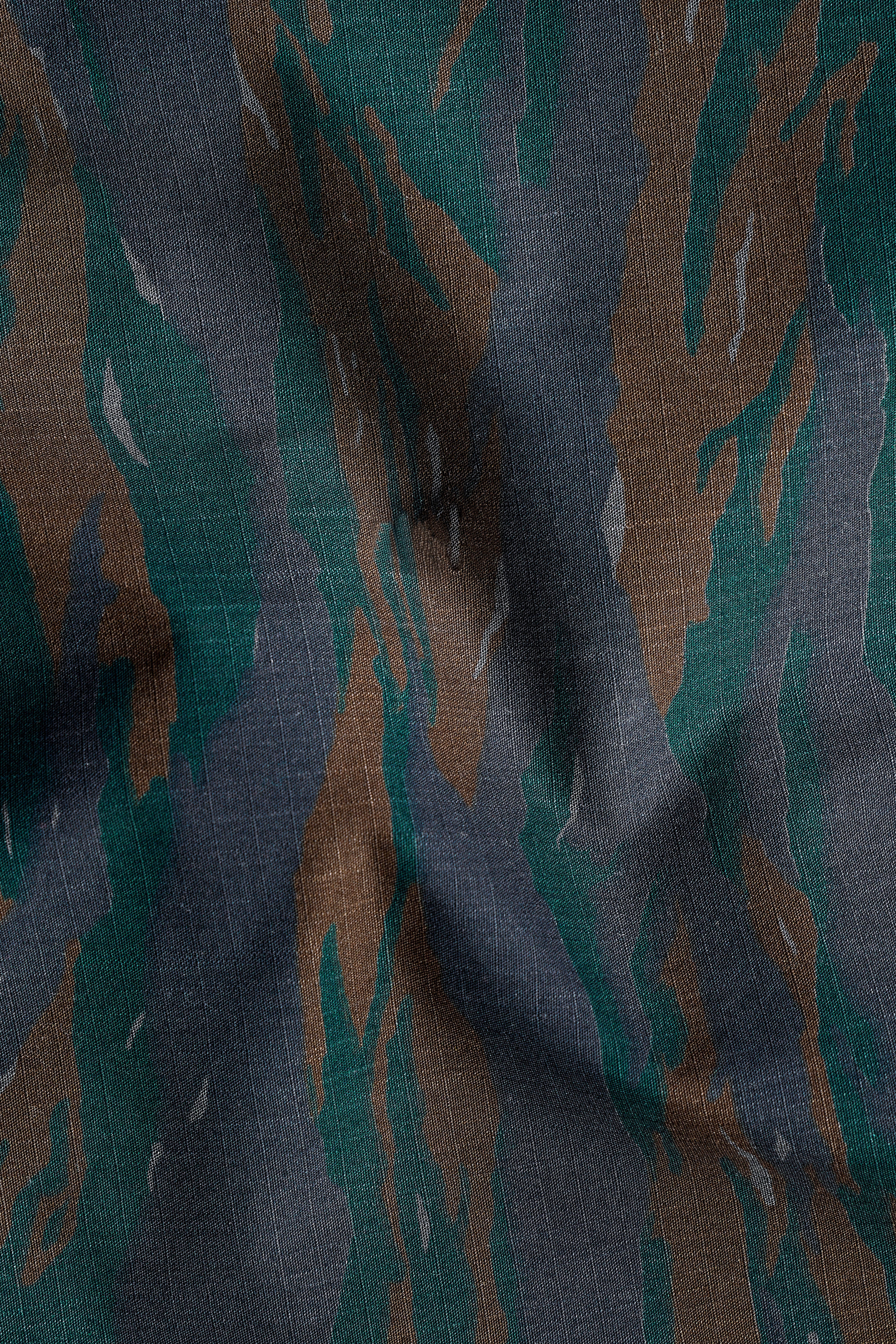 Spectra Green with Charcoal Gray Camouflage Royal Oxford Shirt