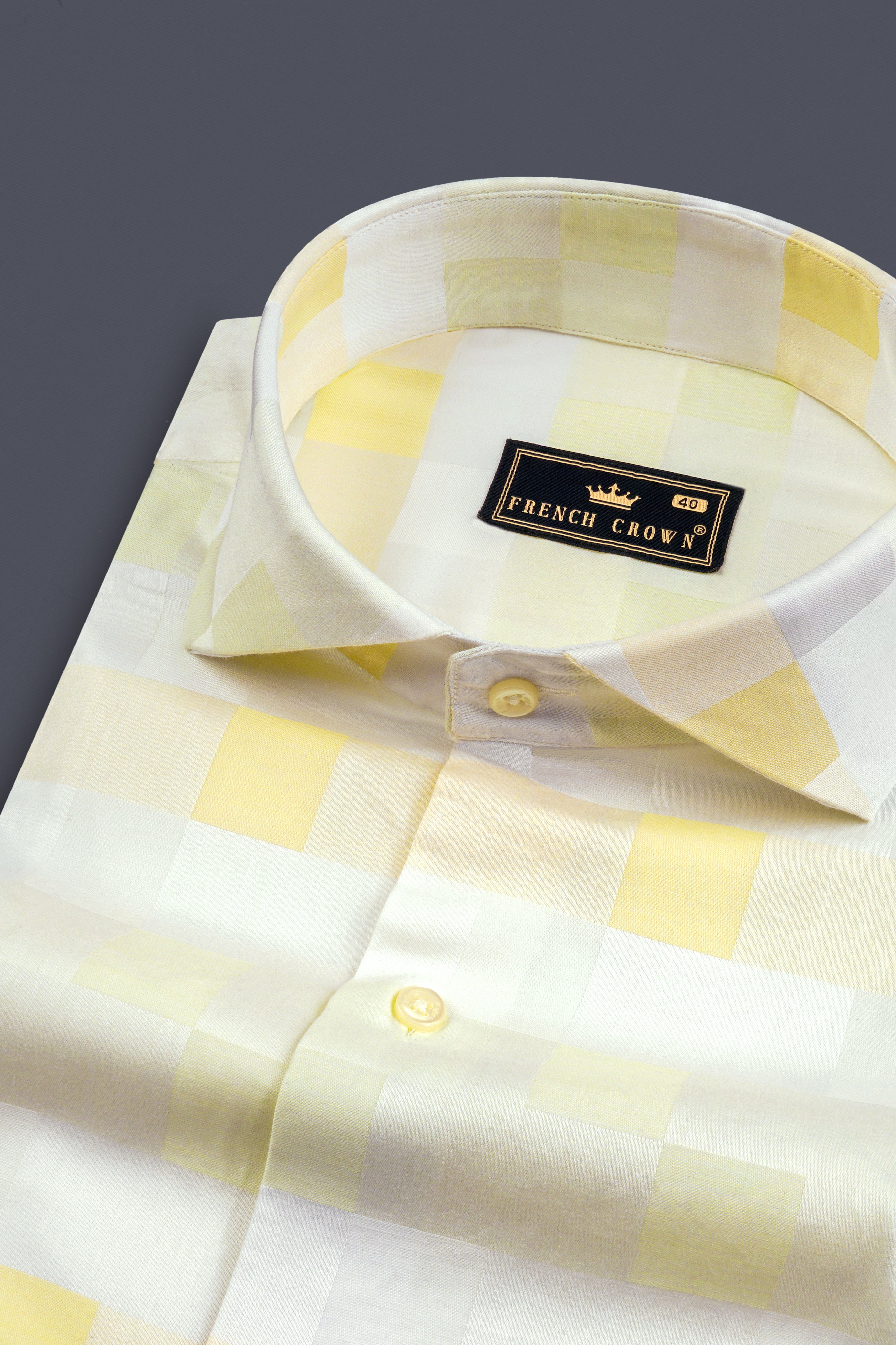 Eggshell Cream with Primrose Yellow Jacquard Textured Premium Cotton Shirt 12780-CA-38, 12780-CA-H-38, 12780-CA-39, 12780-CA-H-39, 12780-CA-40, 12780-CA-H-40, 12780-CA-42, 12780-CA-H-42, 12780-CA-44, 12780-CA-H-44, 12780-CA-46, 12780-CA-H-46, 12780-CA-48, 12780-CA-H-48, 12780-CA-50, 12780-CA-H-50, 12780-CA-52, 12780-CA-H-52