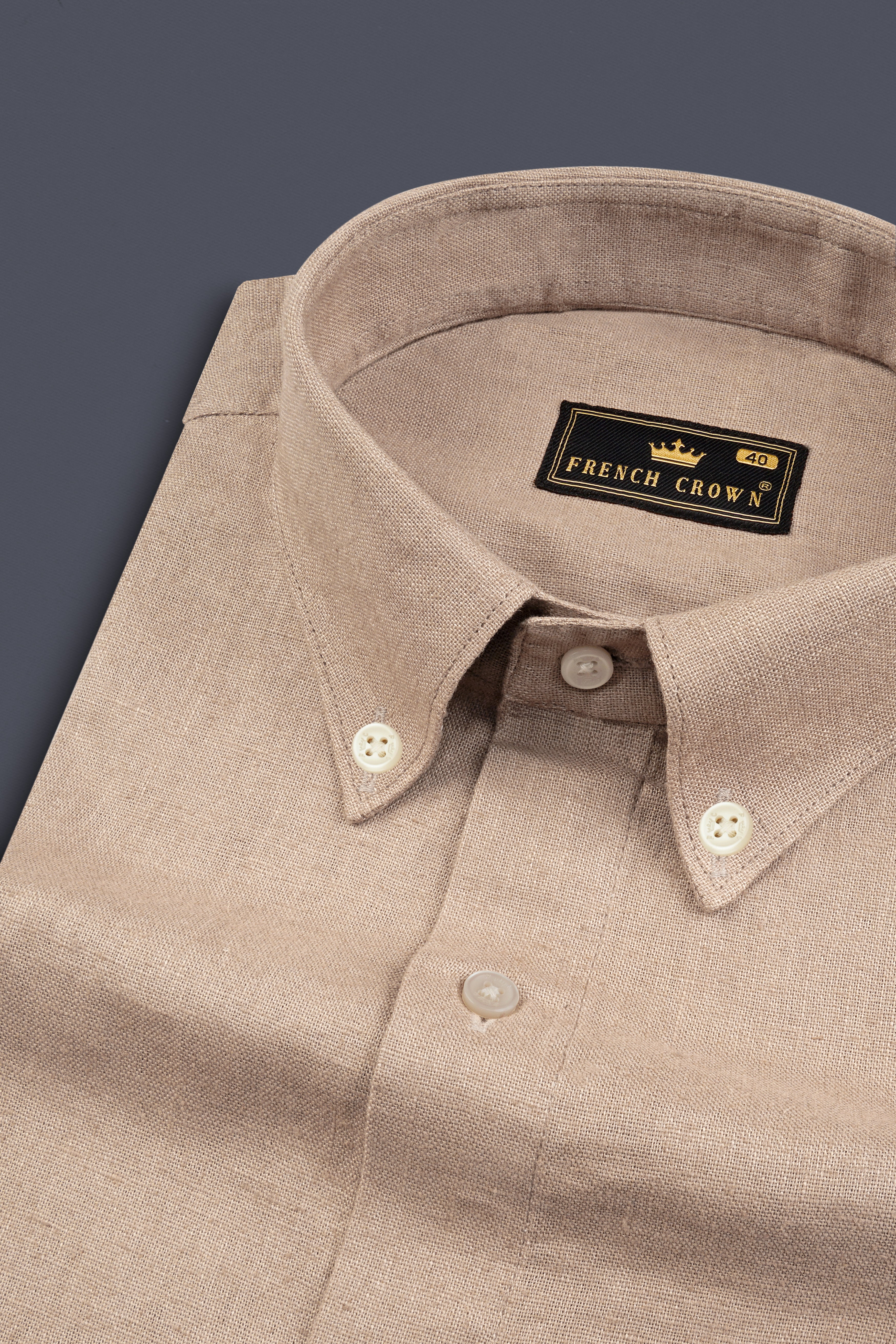 Squirrel Brown Luxurious Linen Shirt