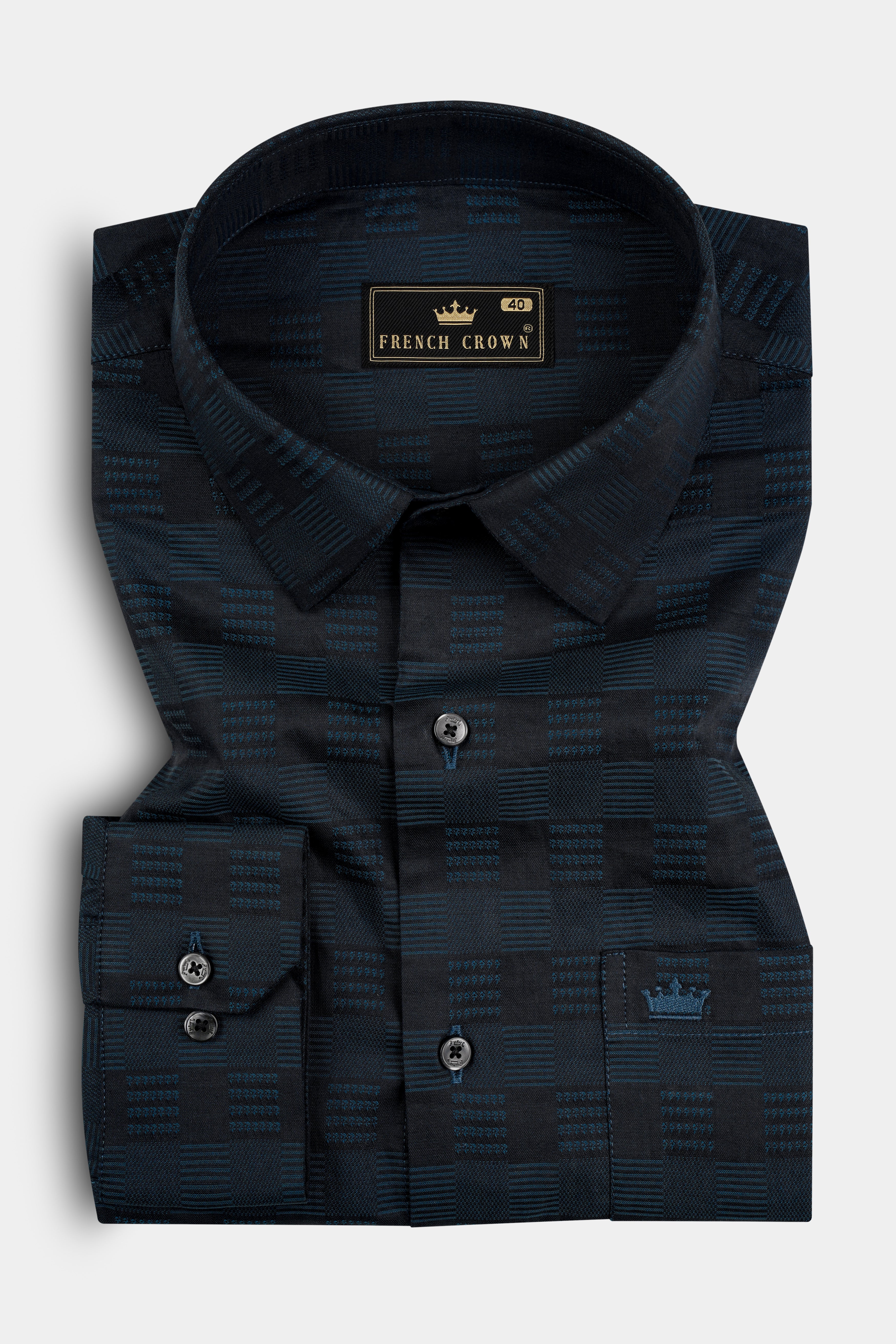 Cinder Blue Jacquard Textured Premium Cotton Shirt 12811-BLK-38, 12811-BLK-H-38, 12811-BLK-39, 12811-BLK-H-39, 12811-BLK-40, 12811-BLK-H-40, 12811-BLK-42, 12811-BLK-H-42, 12811-BLK-44, 12811-BLK-H-44, 12811-BLK-46, 12811-BLK-H-46, 12811-BLK-48, 12811-BLK-H-48, 12811-BLK-50, 12811-BLK-H-50, 12811-BLK-52, 12811-BLK-H-52