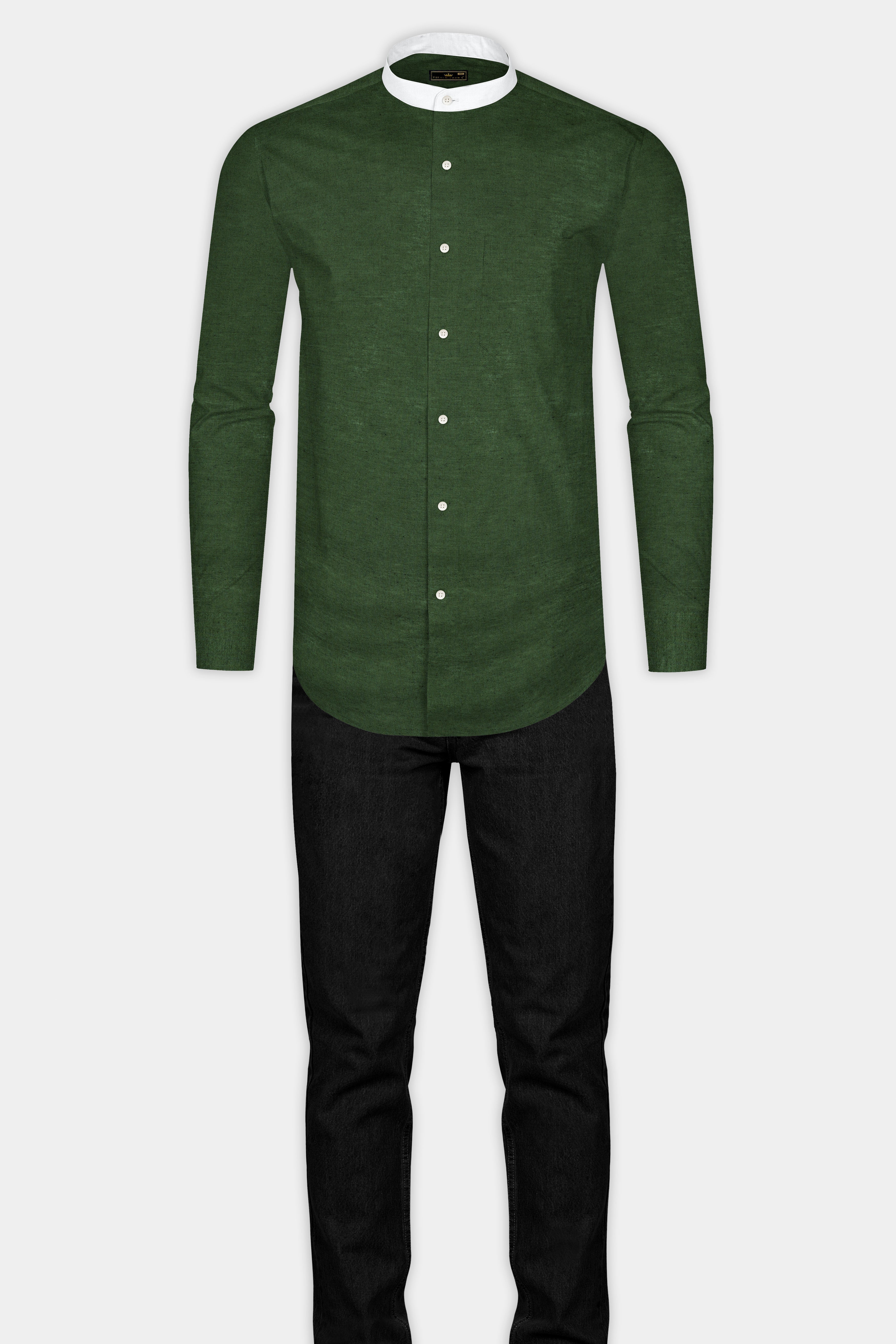 Forest Green Solid Luxurious Linen Shirt 12817-M-WC-38, 12817-M-WC-H-38, 12817-M-WC-39, 12817-M-WC-H-39, 12817-M-WC-40, 12817-M-WC-H-40, 12817-M-WC-42, 12817-M-WC-H-42, 12817-M-WC-44, 12817-M-WC-H-44, 12817-M-WC-46, 12817-M-WC-H-46, 12817-M-WC-48, 12817-M-WC-H-48, 12817-M-WC-50, 12817-M-WC-H-50, 12817-M-WC-52, 12817-M-WC-H-52