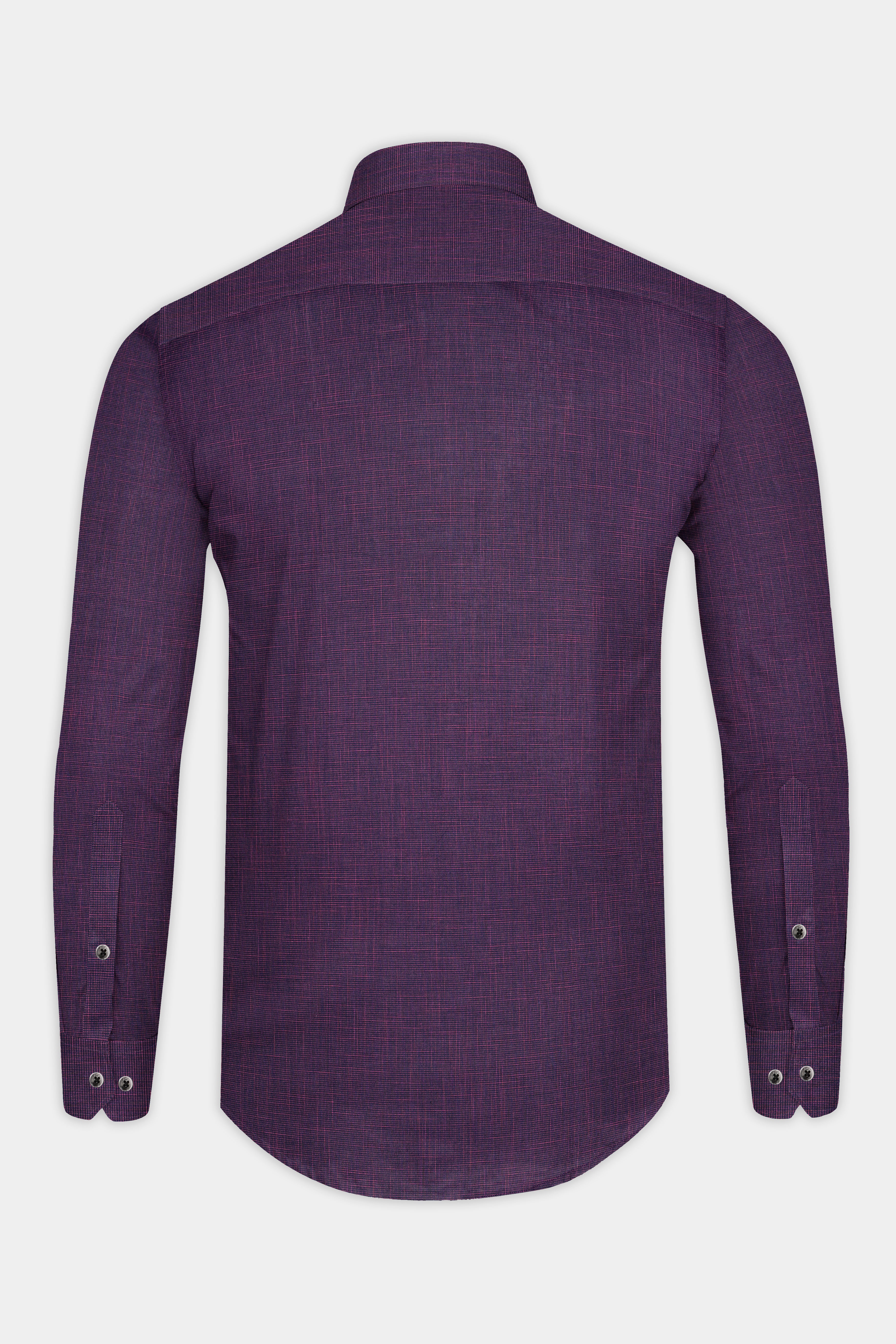 Byzantium Purple Prints Chambray Premium Giza Cotton Shirt