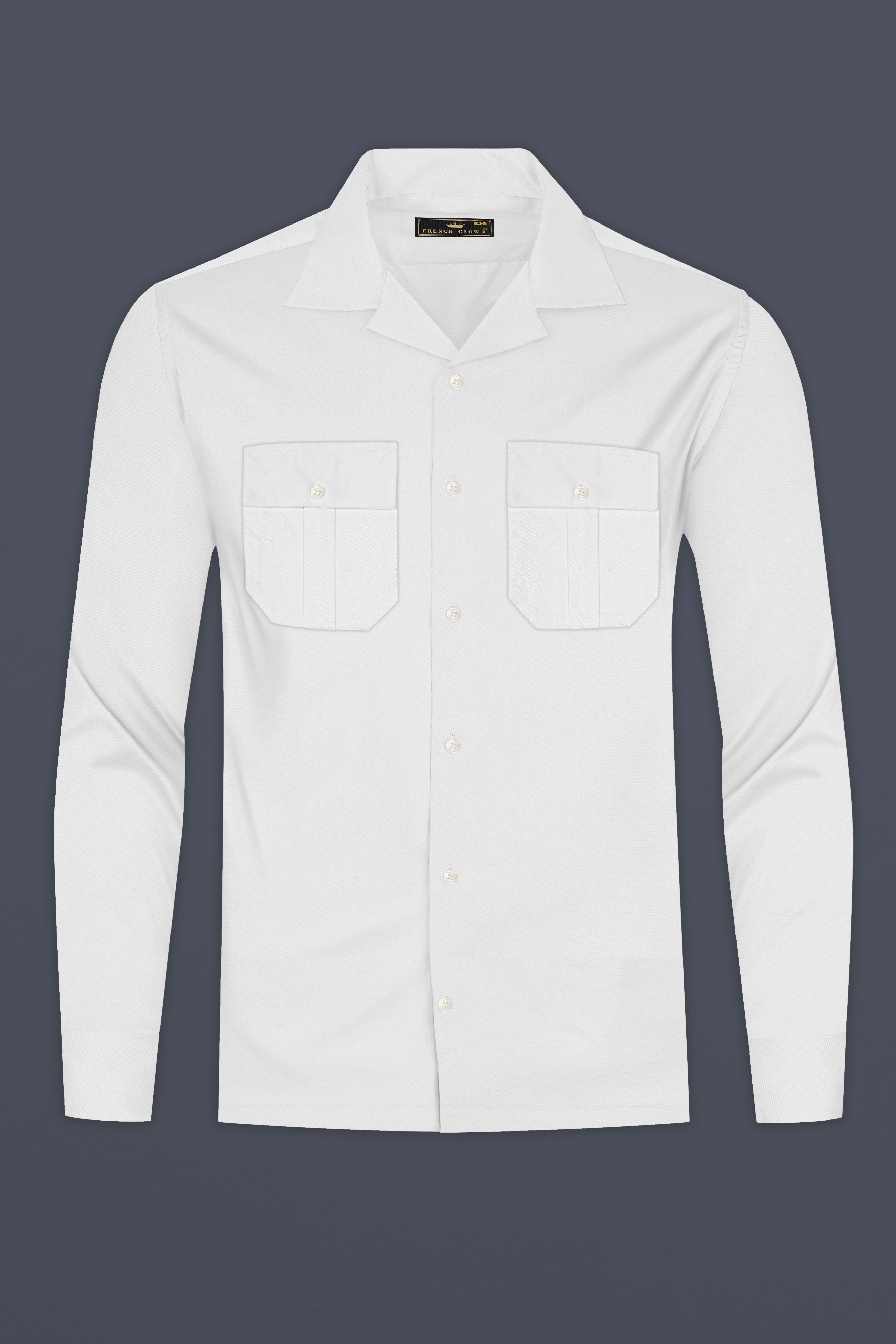 Bright White Super Soft Premium Cotton Designer Shirt