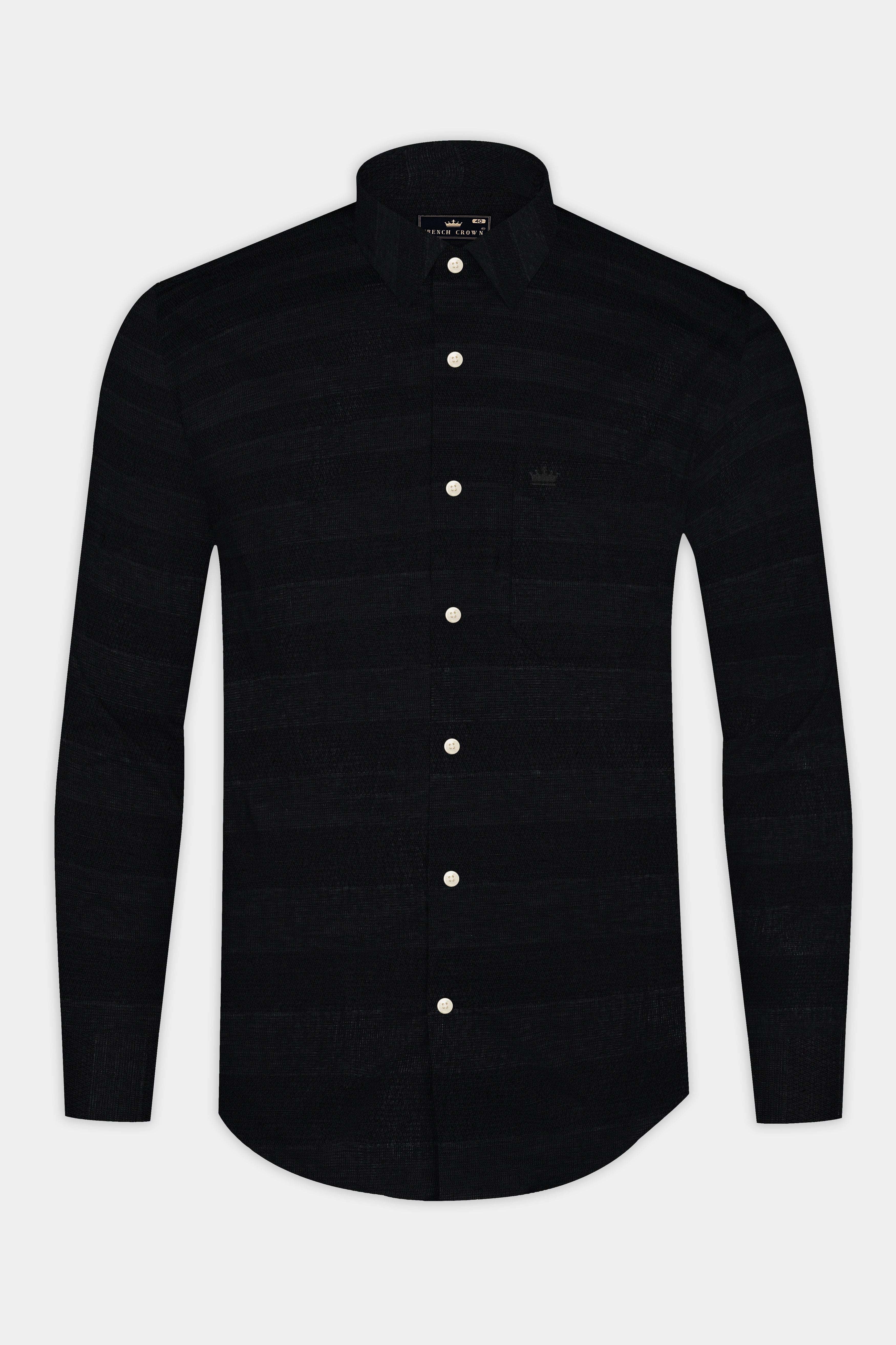 Jade Black Dobby Textured Premium Cotton Shirt 12827-38, 12827-H-38, 12827-39, 12827-H-39, 12827-40, 12827-H-40, 12827-42, 12827-H-42, 12827-44, 12827-H-44, 12827-46, 12827-H-46, 12827-48, 12827-H-48, 12827-50, 12827-H-50, 12827-52, 12827-H-52