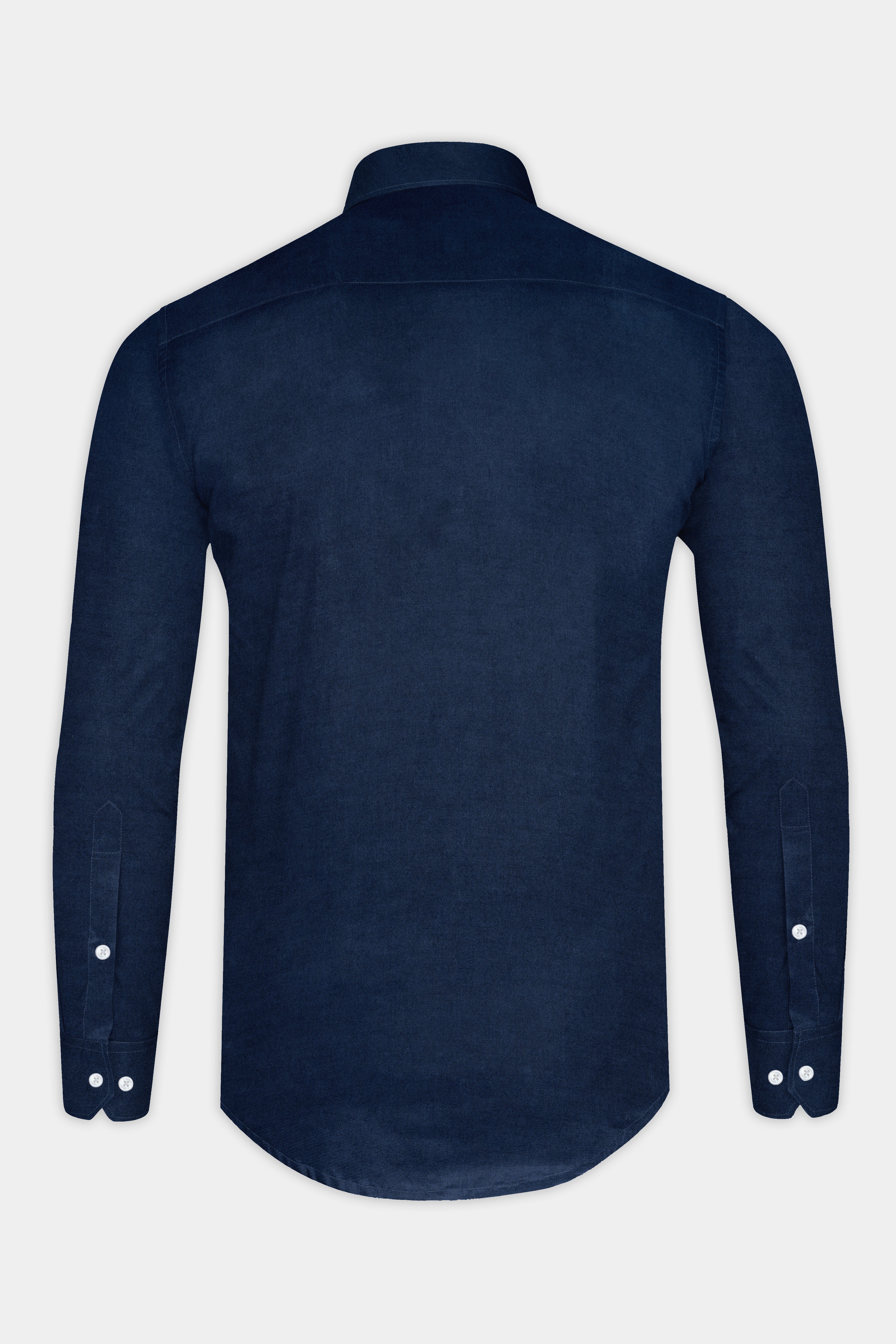 Zodiac Blue Subtle Sheen Solid Super Soft Premium Cotton Shirt