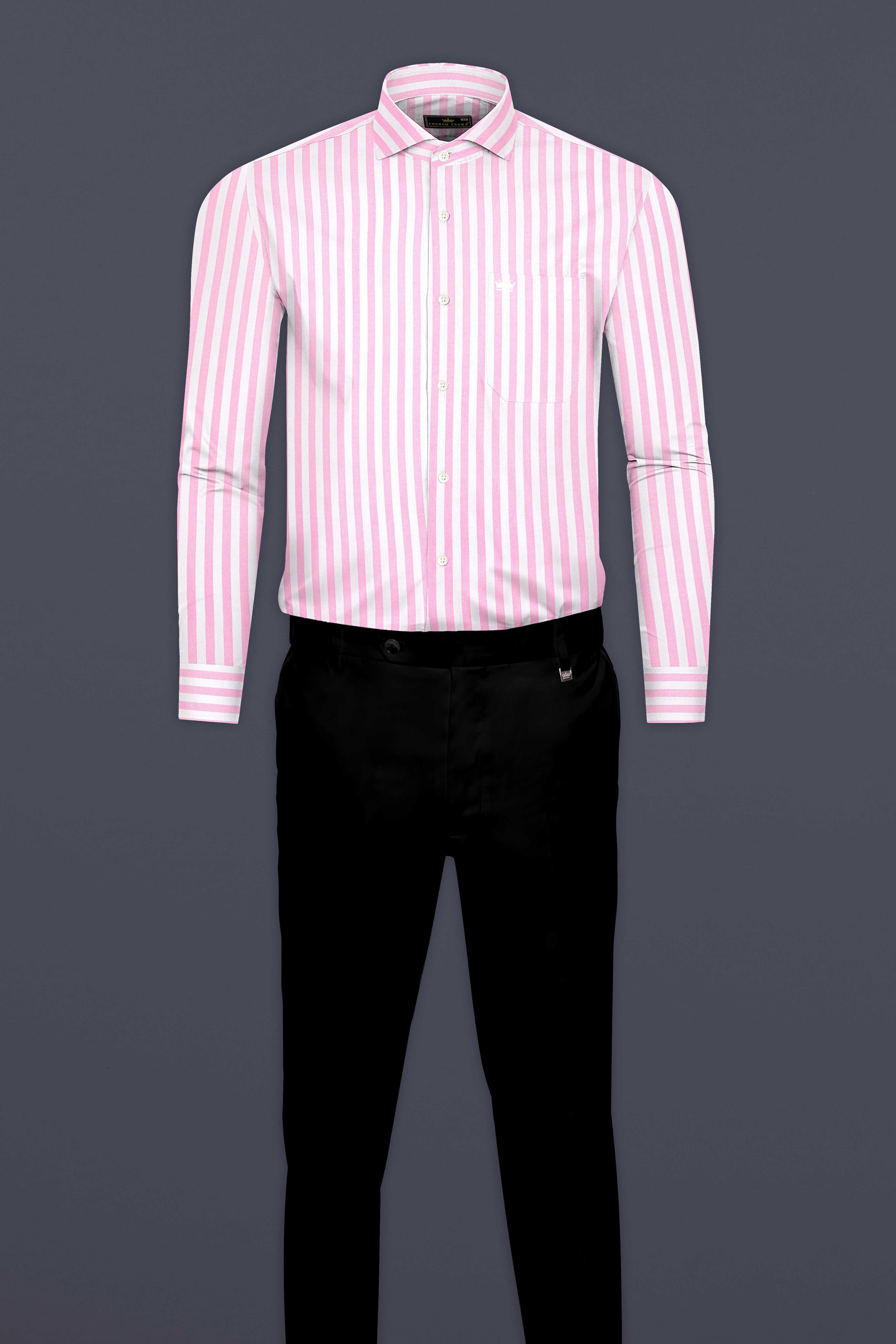 Carousel Pink With Bright White Stripes Twill Giza Cotton Shirt 12834-CA-38, 12834-CA-H-38, 12834-CA-39, 12834-CA-H-39, 12834-CA-40, 12834-CA-H-40, 12834-CA-42, 12834-CA-H-42, 12834-CA-44, 12834-CA-H-44, 12834-CA-46, 12834-CA-H-46, 12834-CA-48, 12834-CA-H-48, 12834-CA-50, 12834-CA-H-50, 12834-CA-52, 12834-CA-H-52