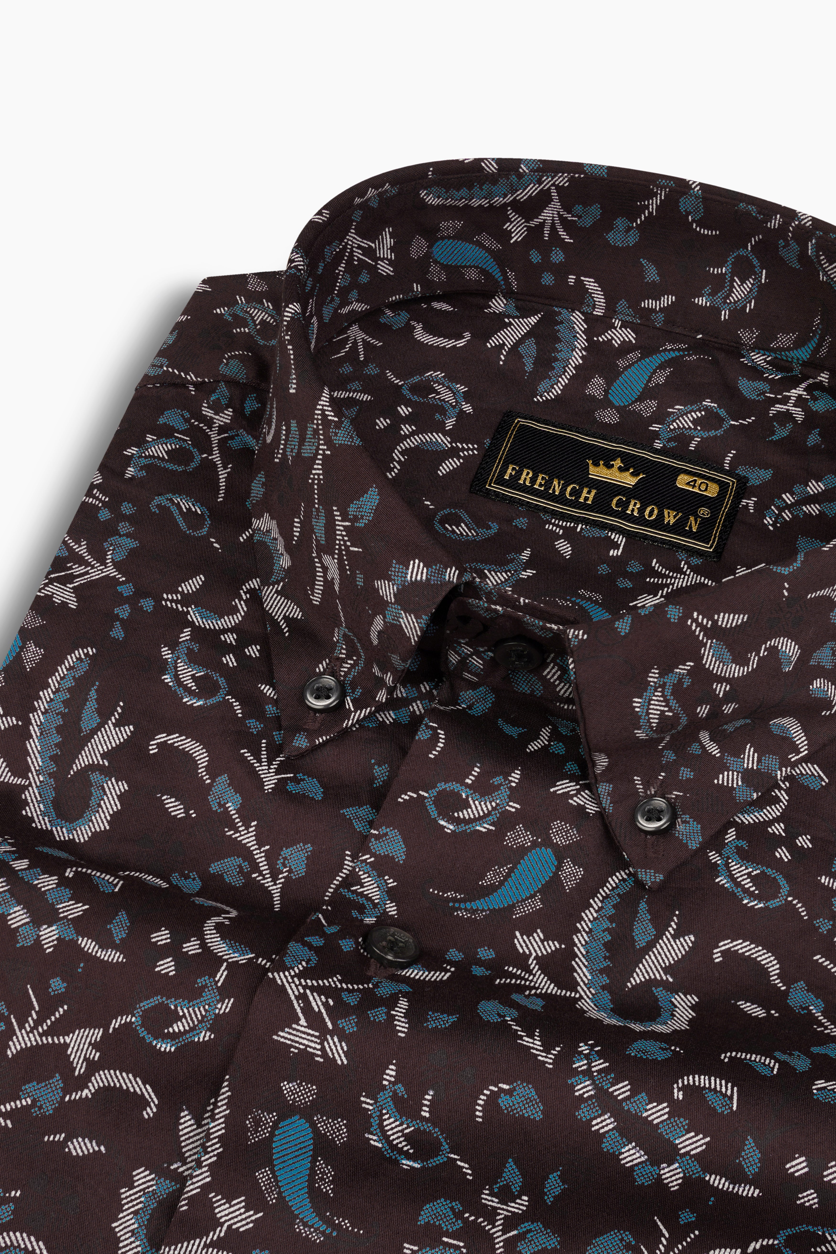 Eclipse Brown With Calypso Blue Subtle Sheen Prints Super Soft Premium Cotton Shirt 12840-BD-BLK-38, 12840-BD-BLK-H-38, 12840-BD-BLK-39, 12840-BD-BLK-H-39, 12840-BD-BLK-40, 12840-BD-BLK-H-40, 12840-BD-BLK-42, 12840-BD-BLK-H-42, 12840-BD-BLK-44, 12840-BD-BLK-H-44, 12840-BD-BLK-46, 12840-BD-BLK-H-46, 12840-BD-BLK-48, 12840-BD-BLK-H-48, 12840-BD-BLK-50, 12840-BD-BLK-H-50, 12840-BD-BLK-52, 12840-BD-BLK-H-52