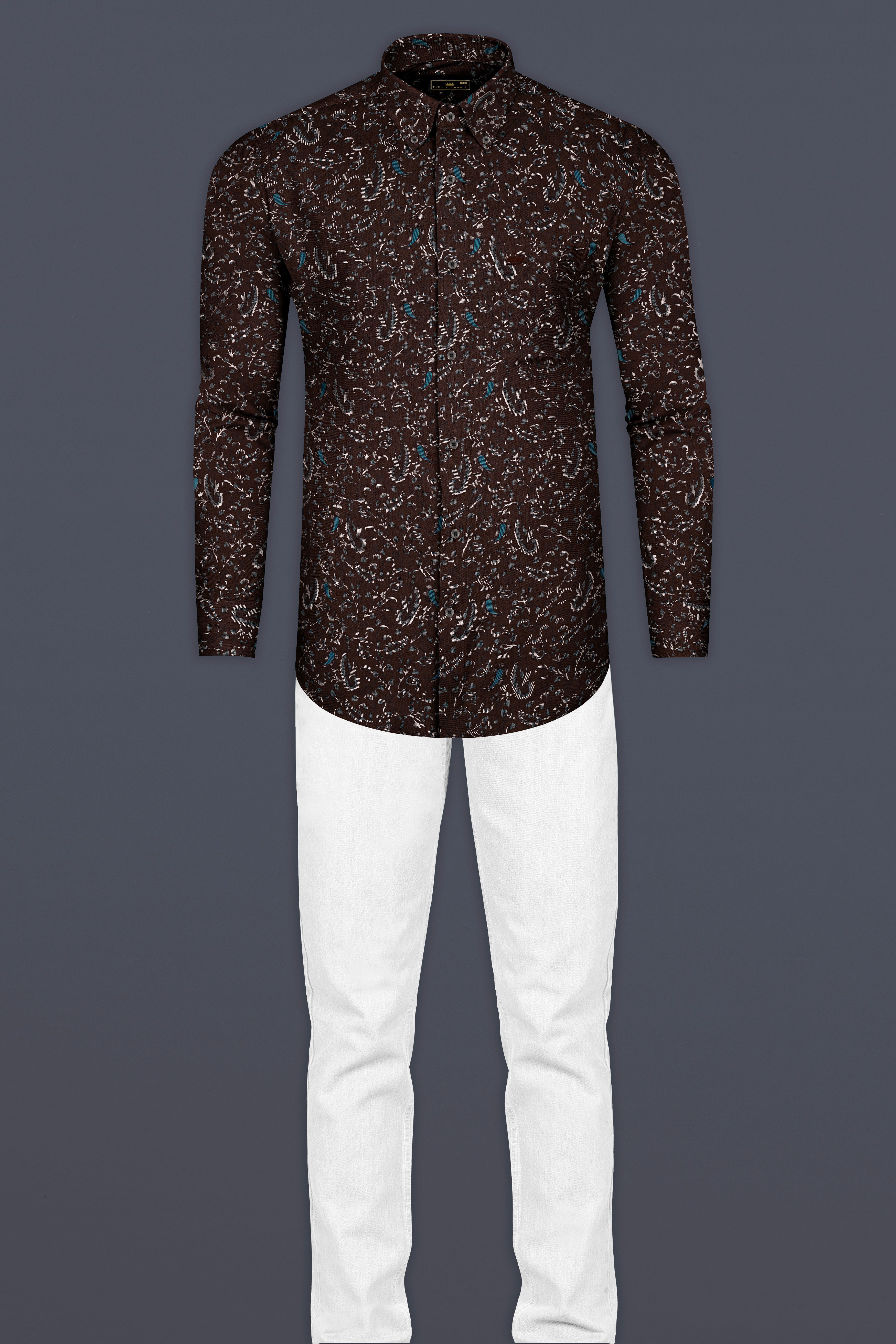 Eclipse Brown With Calypso Blue Subtle Sheen Prints Super Soft Premium Cotton Shirt 12840-BD-BLK-38, 12840-BD-BLK-H-38, 12840-BD-BLK-39, 12840-BD-BLK-H-39, 12840-BD-BLK-40, 12840-BD-BLK-H-40, 12840-BD-BLK-42, 12840-BD-BLK-H-42, 12840-BD-BLK-44, 12840-BD-BLK-H-44, 12840-BD-BLK-46, 12840-BD-BLK-H-46, 12840-BD-BLK-48, 12840-BD-BLK-H-48, 12840-BD-BLK-50, 12840-BD-BLK-H-50, 12840-BD-BLK-52, 12840-BD-BLK-H-52