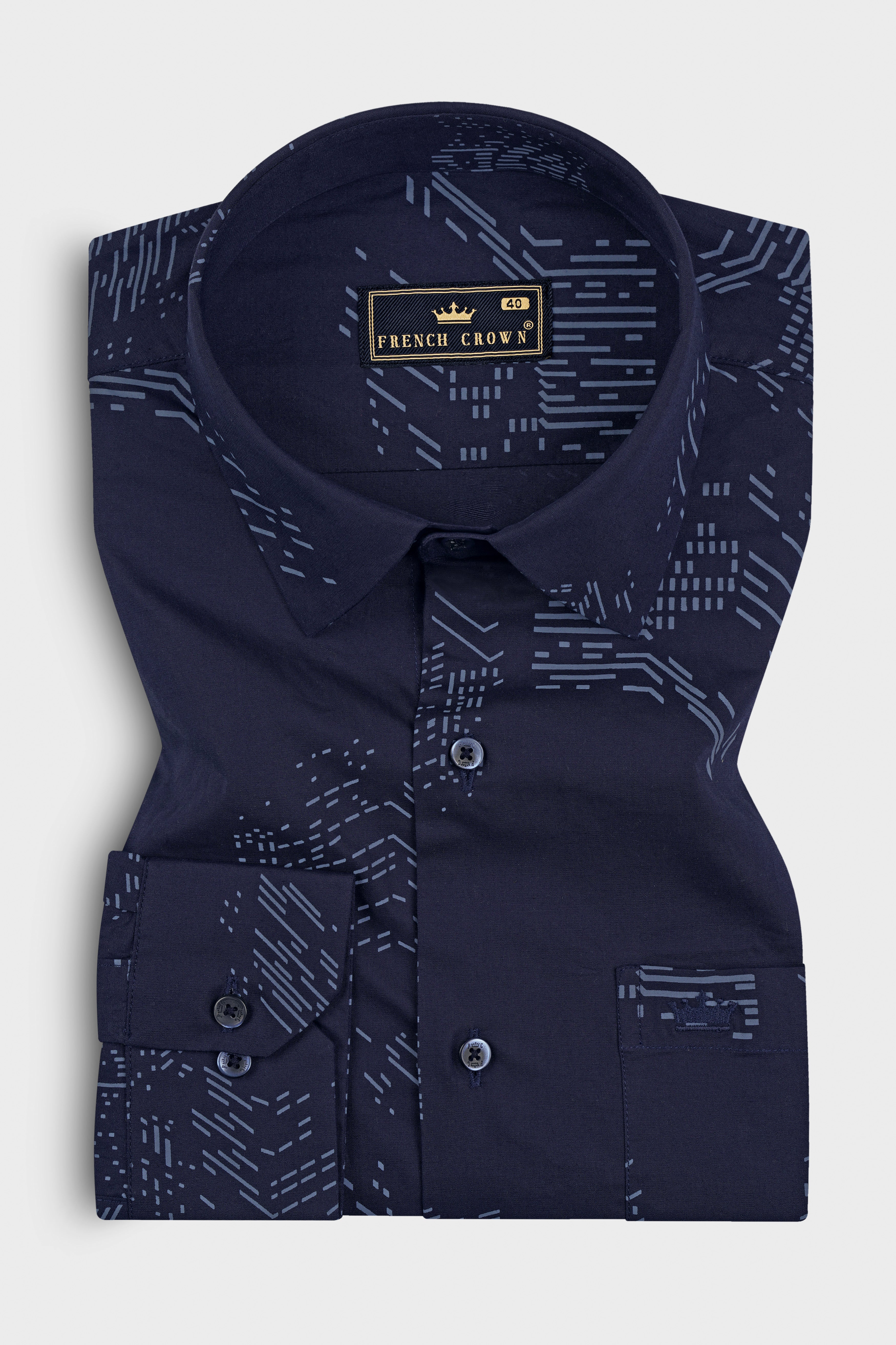 Ebony Blue Subtle Sheen Prints Super Soft Premium Cotton Shirt 12845-BLE-38, 12845-BLE-H-38, 12845-BLE-39, 12845-BLE-H-39, 12845-BLE-40, 12845-BLE-H-40, 12845-BLE-42, 12845-BLE-H-42, 12845-BLE-44, 12845-BLE-H-44, 12845-BLE-46, 12845-BLE-H-46, 12845-BLE-48, 12845-BLE-H-48, 12845-BLE-50, 12845-BLE-H-50, 12845-BLE-52, 12845-BLE-H-52