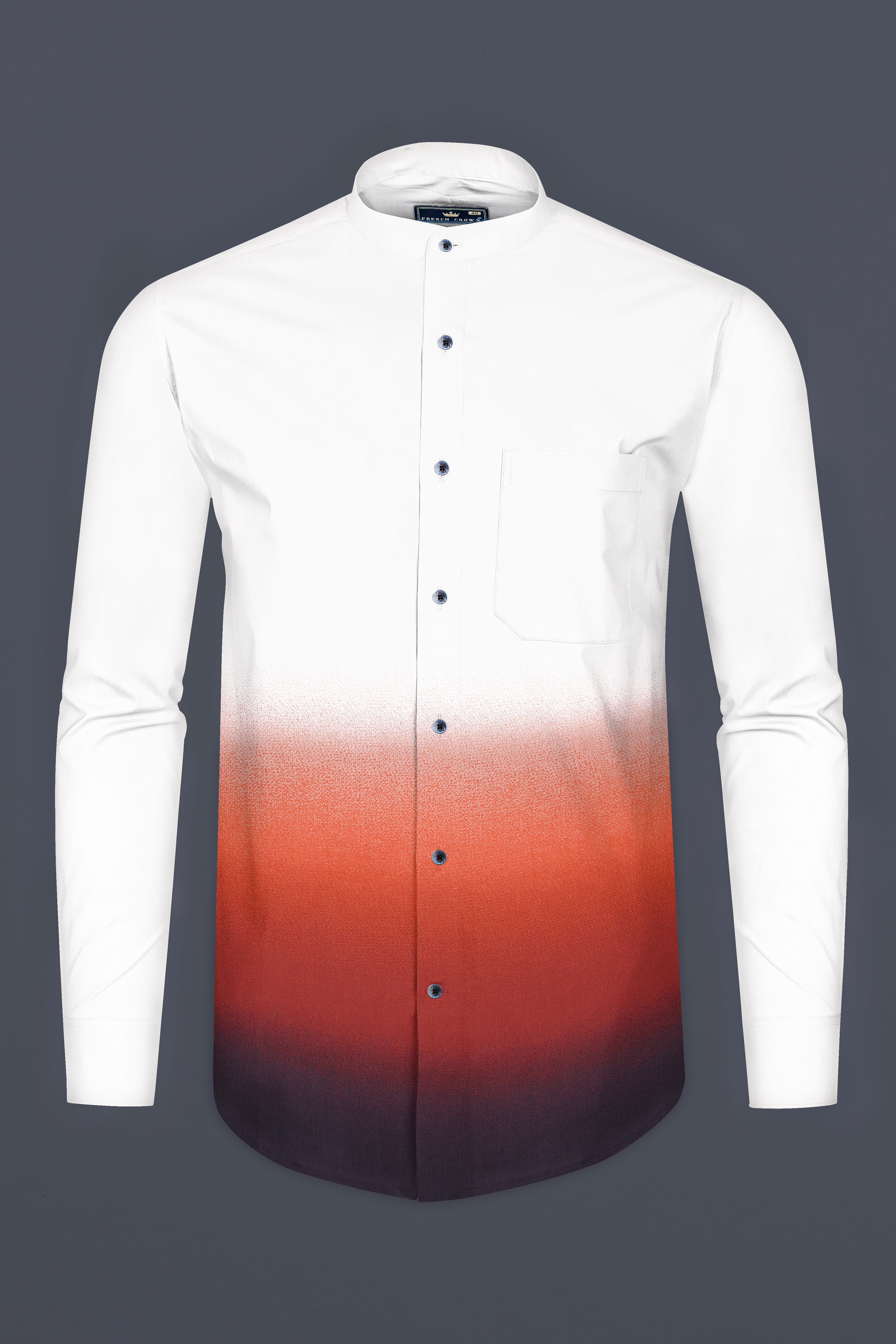 Bright White With Sienna Orange Ombre Effect Prints Premium Cotton Shirt 12848-M-BLE-38, 12848-M-BLE-H-38, 12848-M-BLE-39, 12848-M-BLE-H-39, 12848-M-BLE-40, 12848-M-BLE-H-40, 12848-M-BLE-42, 12848-M-BLE-H-42, 12848-M-BLE-44, 12848-M-BLE-H-44, 12848-M-BLE-46, 12848-M-BLE-H-46, 12848-M-BLE-48, 12848-M-BLE-H-48, 12848-M-BLE-50, 12848-M-BLE-H-50, 12848-M-BLE-52, 12848-M-BLE-H-52