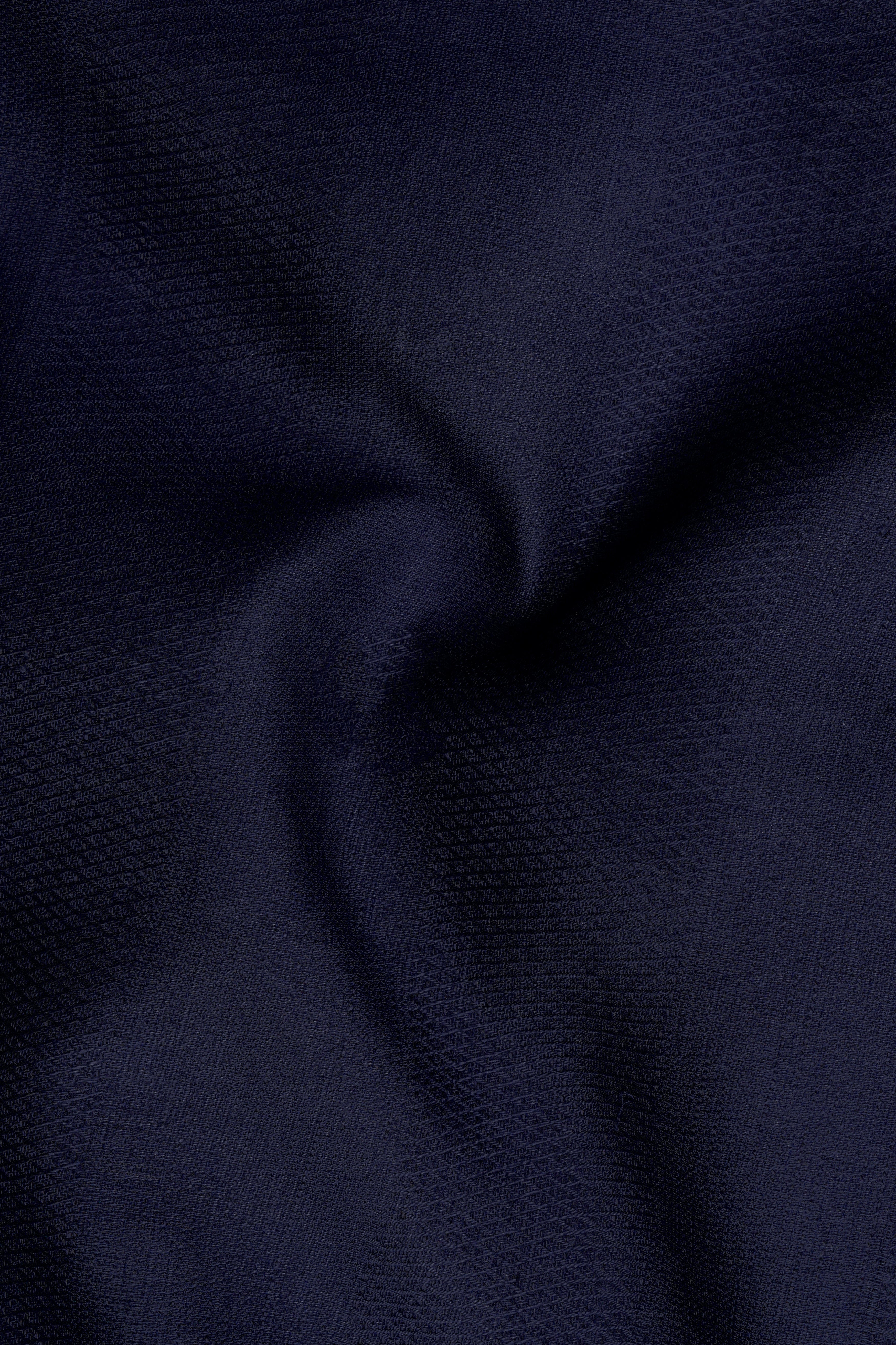 Mirage Blue Dobby Textured Premium Cotton Shirt