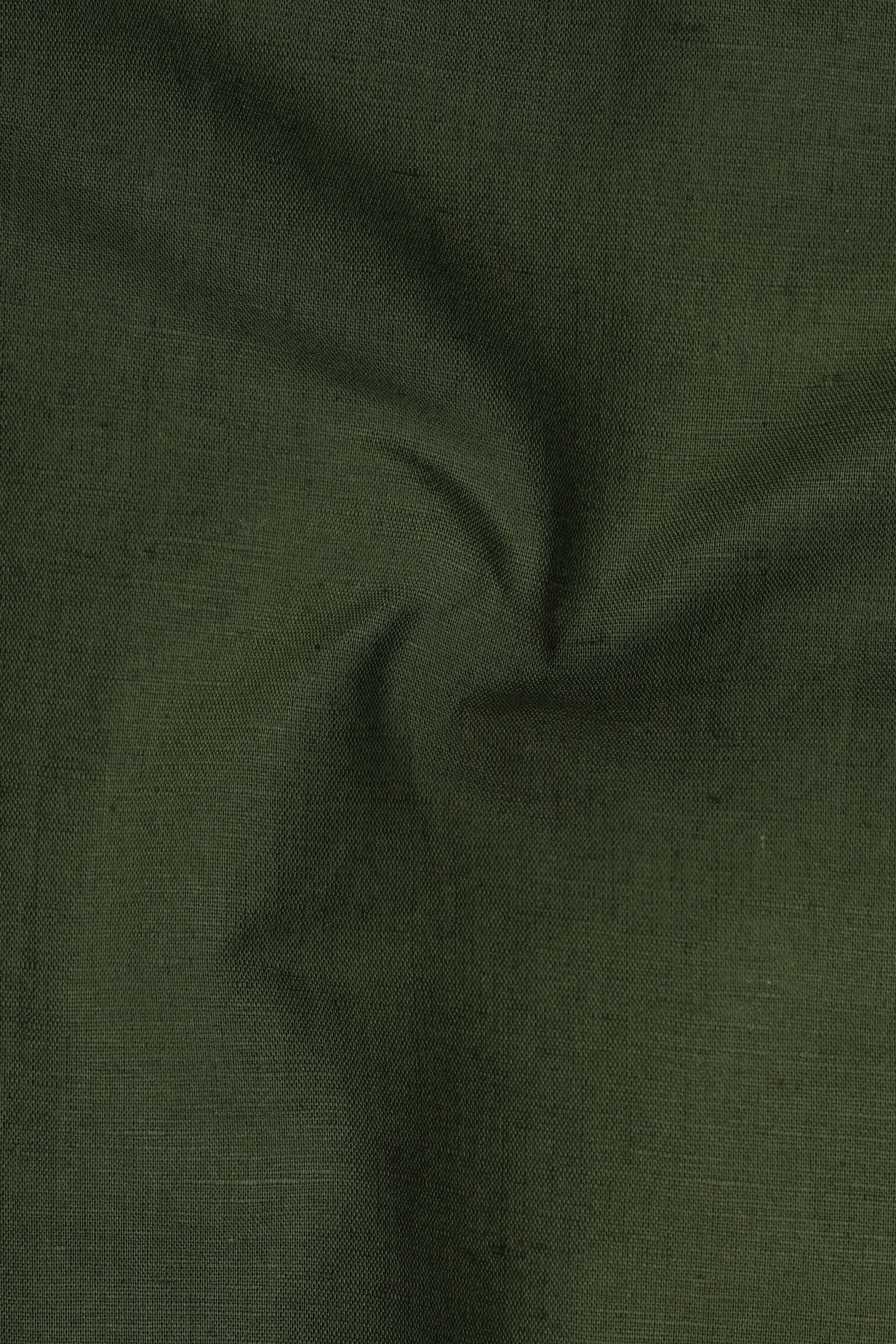 Rifle Green Luxuries Linen Shirt