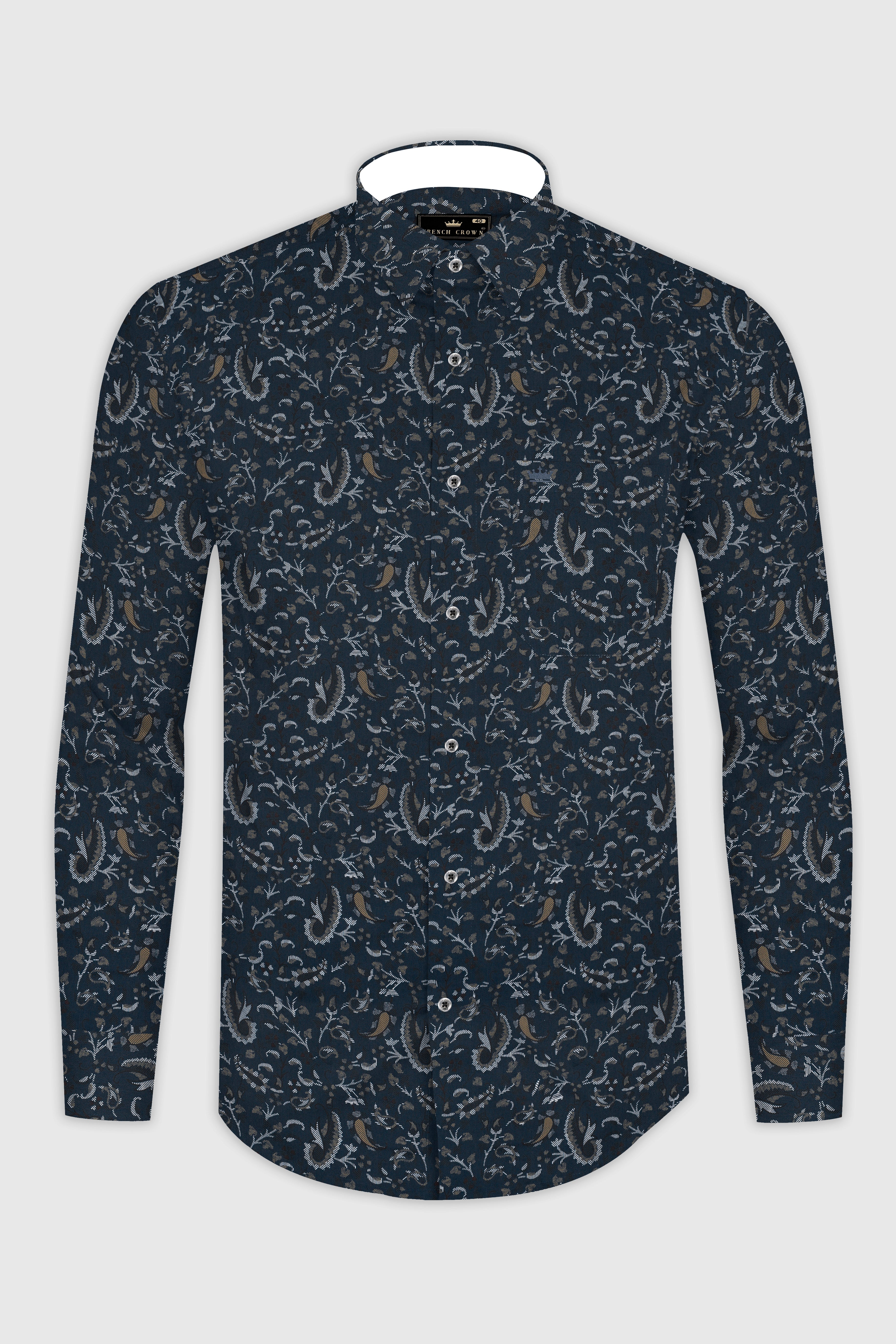 Nile Blue Leaf Printed Super Soft Premium Cotton Shirt 12859-BLK-CP-38, 12859-BLK-CP-H-38, 12859-BLK-CP-39, 12859-BLK-CP-H-39, 12859-BLK-CP-40, 12859-BLK-CP-H-40, 12859-BLK-CP-42, 12859-BLK-CP-H-42, 12859-BLK-CP-44, 12859-BLK-CP-H-44, 12859-BLK-CP-46, 12859-BLK-CP-H-46, 12859-BLK-CP-48, 12859-BLK-CP-H-48, 12859-BLK-CP-50, 12859-BLK-CP-H-50, 12859-BLK-CP-52, 12859-BLK-CP-H-52