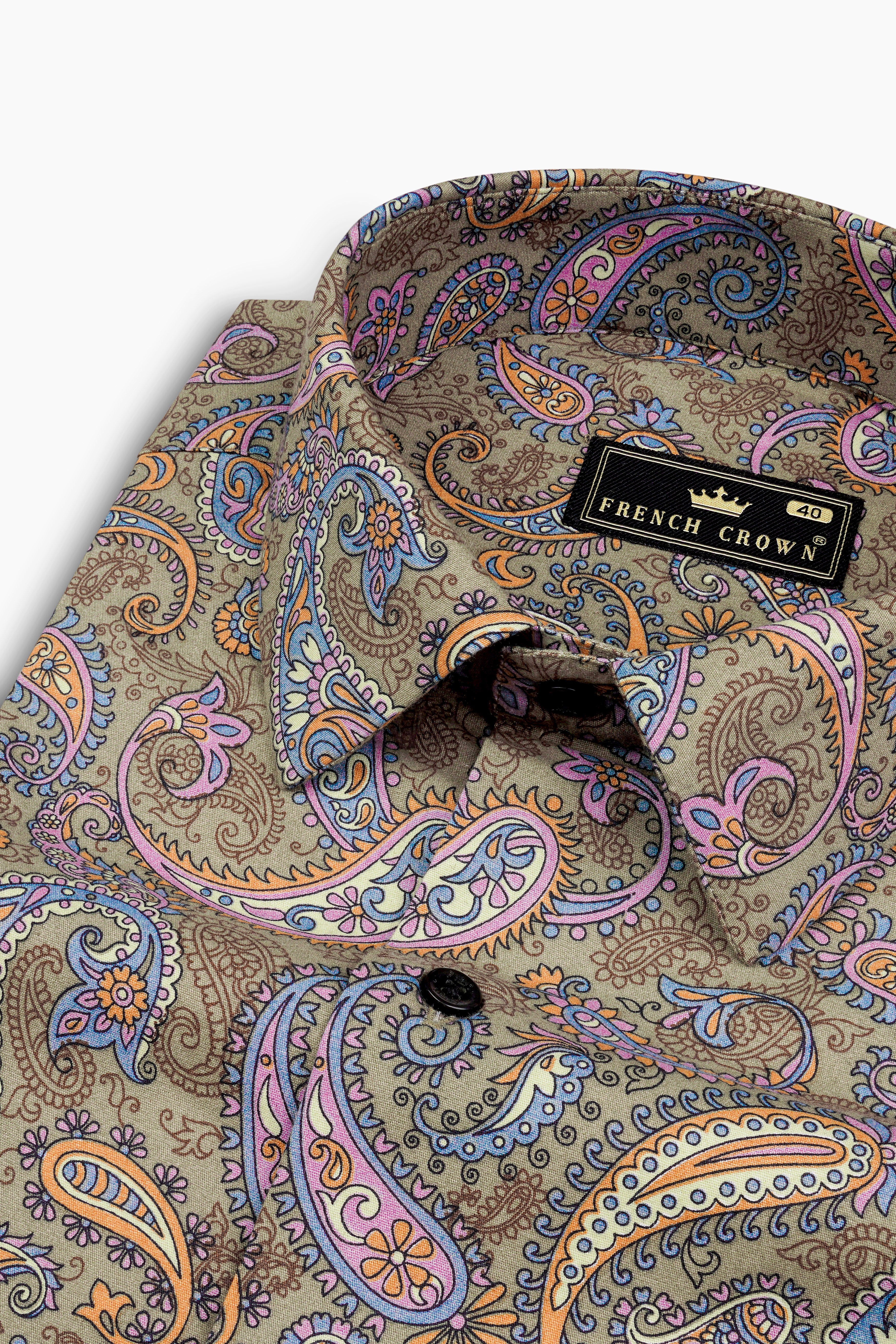 Tallow Cream with Wild Blue and Viola Pin Paisley Printed Super Soft Premium Cotton Shirt 12860-BLK-38, 12860-BLK-H-38, 12860-BLK-39, 12860-BLK-H-39, 12860-BLK-40, 12860-BLK-H-40, 12860-BLK-42, 12860-BLK-H-42, 12860-BLK-44, 12860-BLK-H-44, 12860-BLK-46, 12860-BLK-H-46, 12860-BLK-48, 12860-BLK-H-48, 12860-BLK-50, 12860-BLK-H-50, 12860-BLK-52, 12860-BLK-H-52