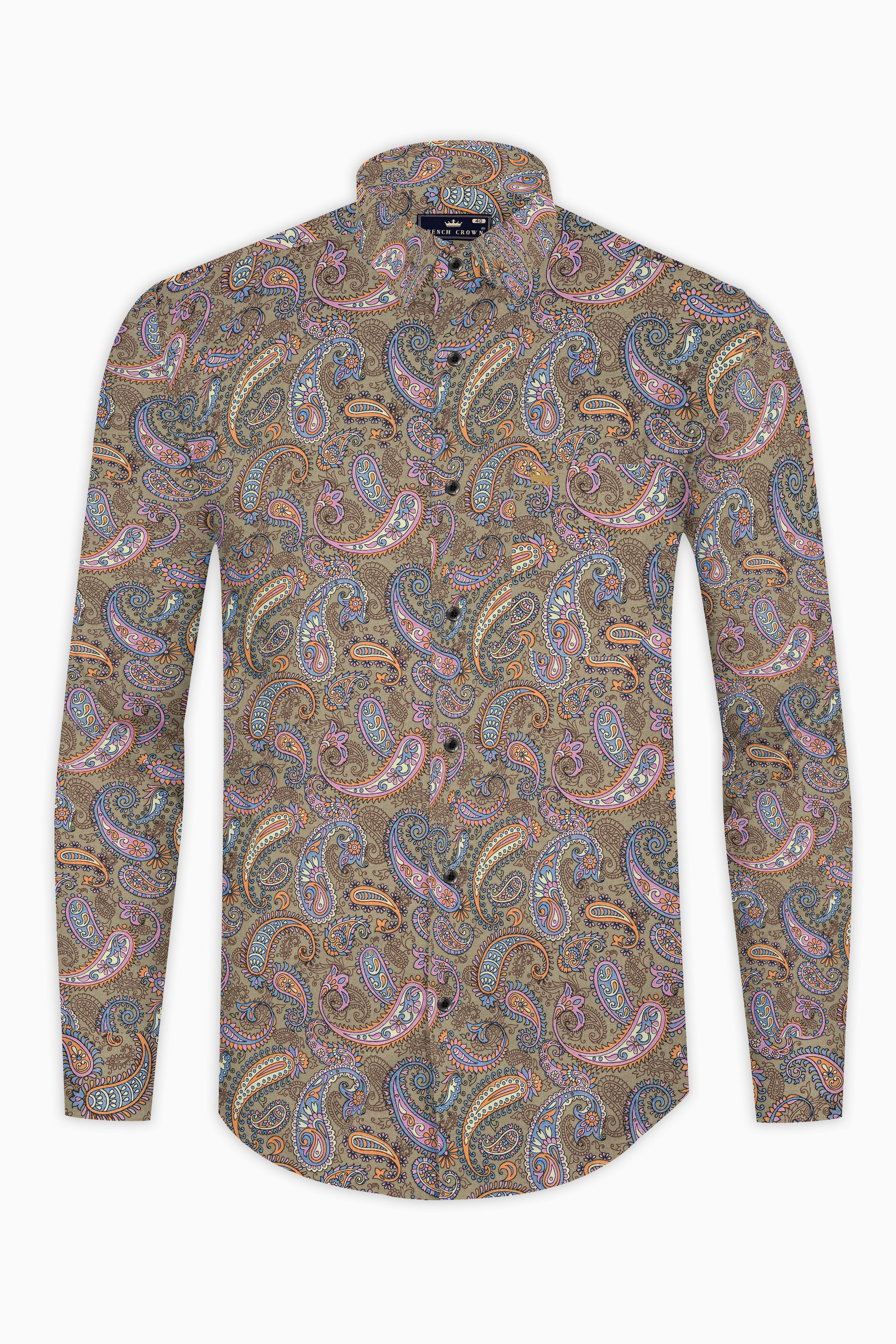 Tallow Cream with Wild Blue and Viola Pin Paisley Printed Super Soft Premium Cotton Shirt 12860-BLK-38, 12860-BLK-H-38, 12860-BLK-39, 12860-BLK-H-39, 12860-BLK-40, 12860-BLK-H-40, 12860-BLK-42, 12860-BLK-H-42, 12860-BLK-44, 12860-BLK-H-44, 12860-BLK-46, 12860-BLK-H-46, 12860-BLK-48, 12860-BLK-H-48, 12860-BLK-50, 12860-BLK-H-50, 12860-BLK-52, 12860-BLK-H-52