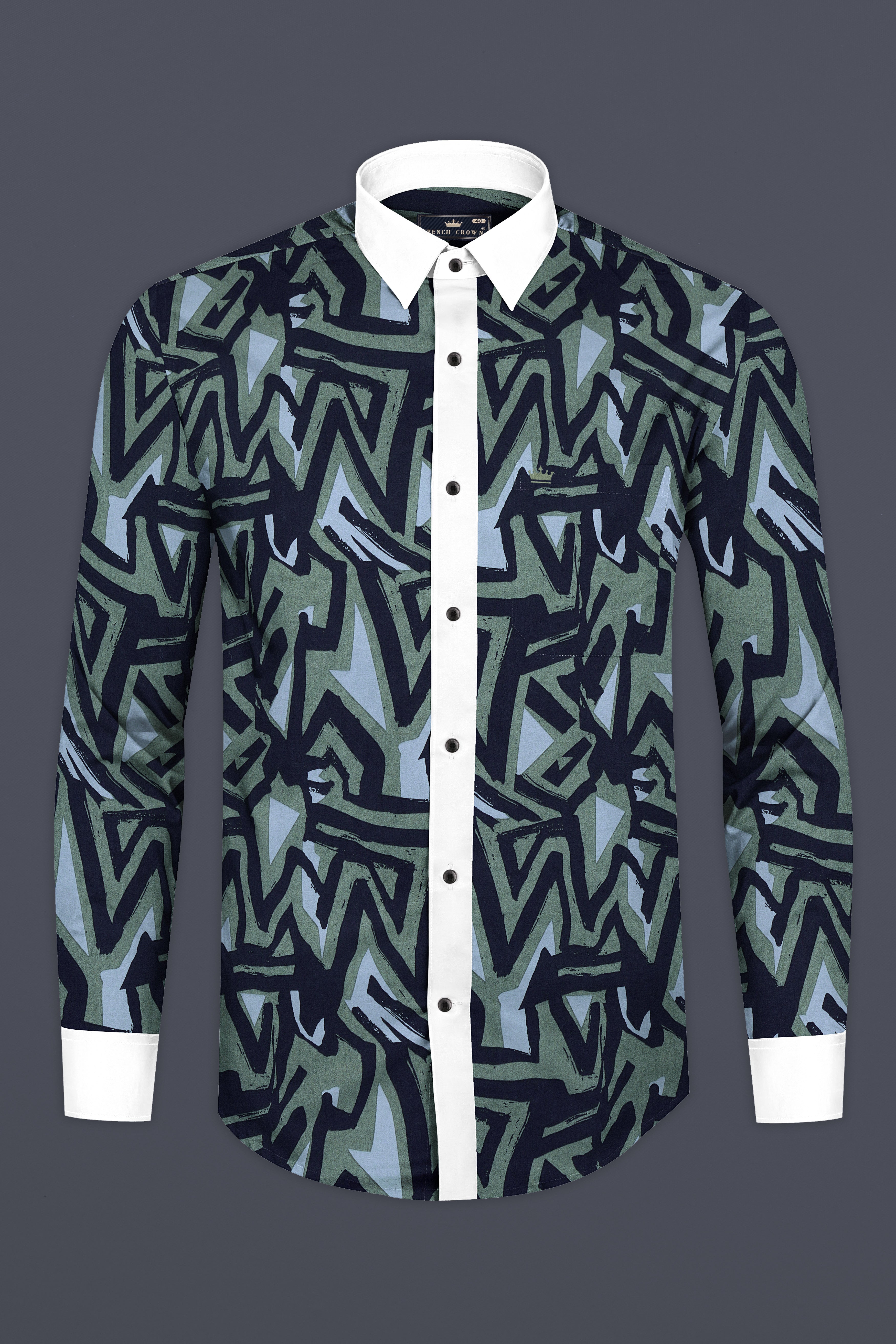 Woodsmoke Black with Davy Grey Abstract Printed Giza Cotton Shirt 12880-WCC-BLK-P592-38, 12880-WCC-BLK-P592-H-38, 12880-WCC-BLK-P592-39, 12880-WCC-BLK-P592-H-39, 12880-WCC-BLK-P592-40, 12880-WCC-BLK-P592-H-40, 12880-WCC-BLK-P592-42, 12880-WCC-BLK-P592-H-42, 12880-WCC-BLK-P592-44, 12880-WCC-BLK-P592-H-44, 12880-WCC-BLK-P592-46, 12880-WCC-BLK-P592-H-46, 12880-WCC-BLK-P592-48, 12880-WCC-BLK-P592-H-48, 12880-WCC-BLK-P592-50, 12880-WCC-BLK-P592-H-50, 12880-WCC-BLK-P592-52, 12880-WCC-BLK-P592-H-52