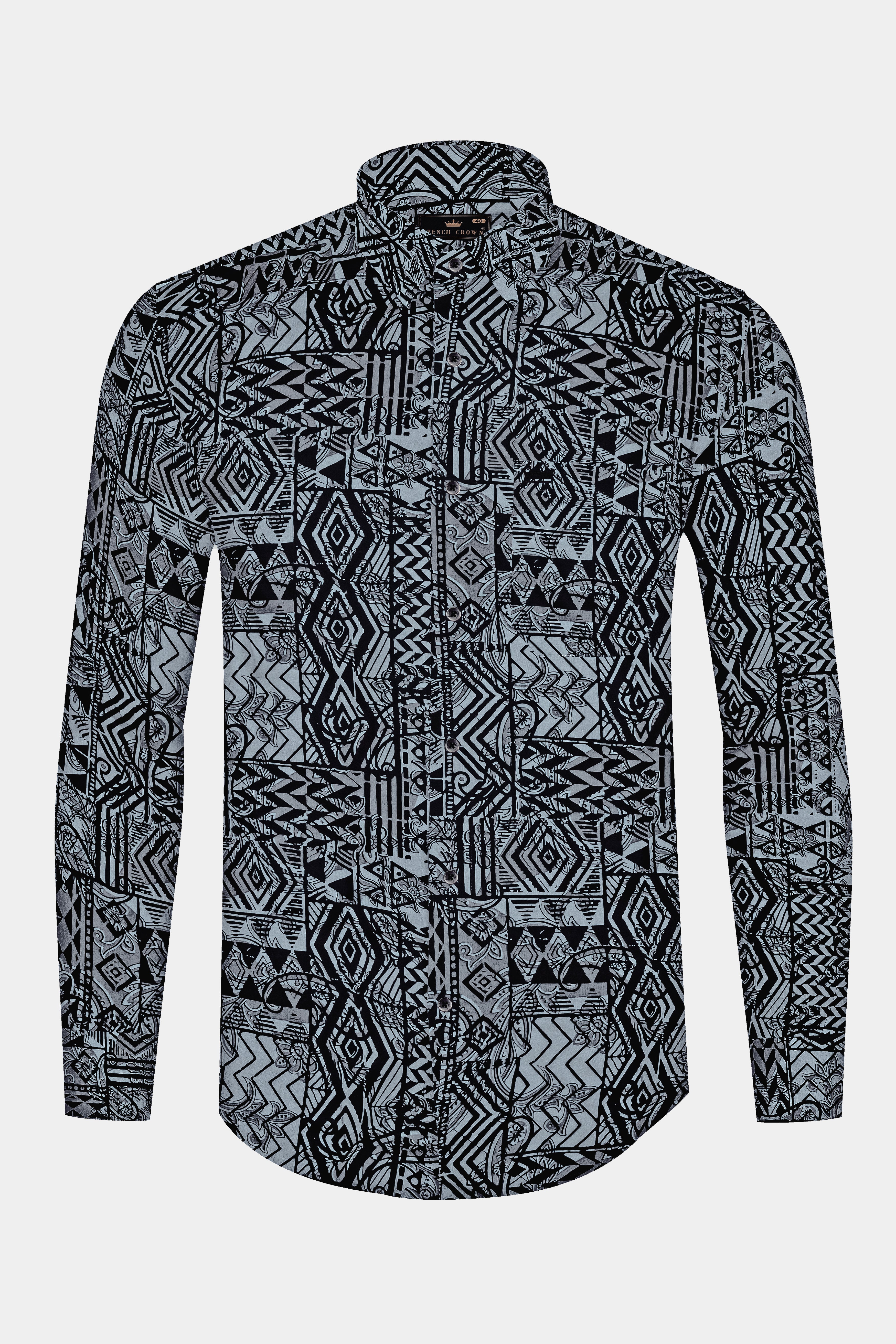 Jade Black with Mid Grey Abstract Printed Giza Cotton Shirt 12889-BLK-38, 12889-BLK-H-38, 12889-BLK-39, 12889-BLK-H-39, 12889-BLK-40, 12889-BLK-H-40, 12889-BLK-42, 12889-BLK-H-42, 12889-BLK-44, 12889-BLK-H-44, 12889-BLK-46, 12889-BLK-H-46, 12889-BLK-48, 12889-BLK-H-48, 12889-BLK-50, 12889-BLK-H-50, 12889-BLK-52, 12889-BLK-H-52